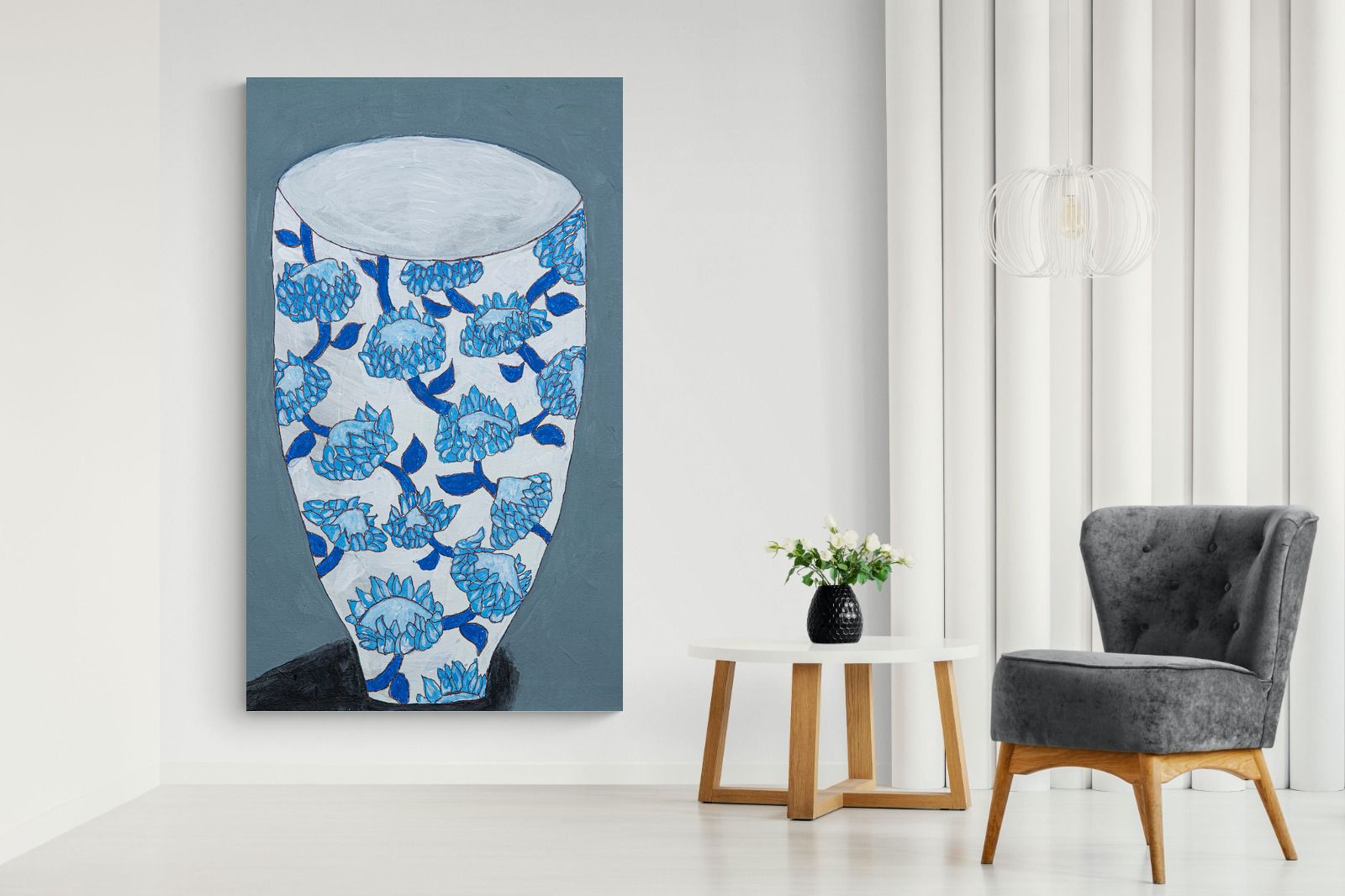 Pixalot Blue Protea Vase