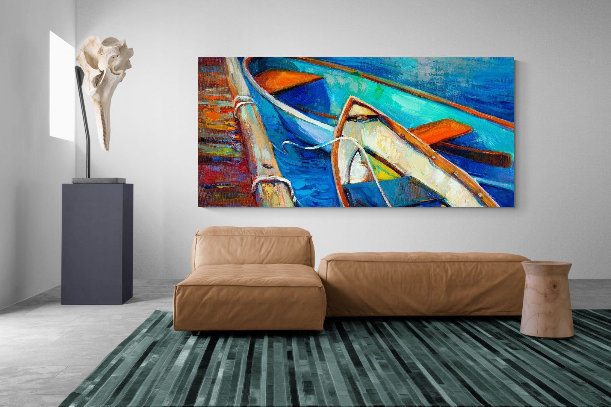 Pixalot Boats on Canvas