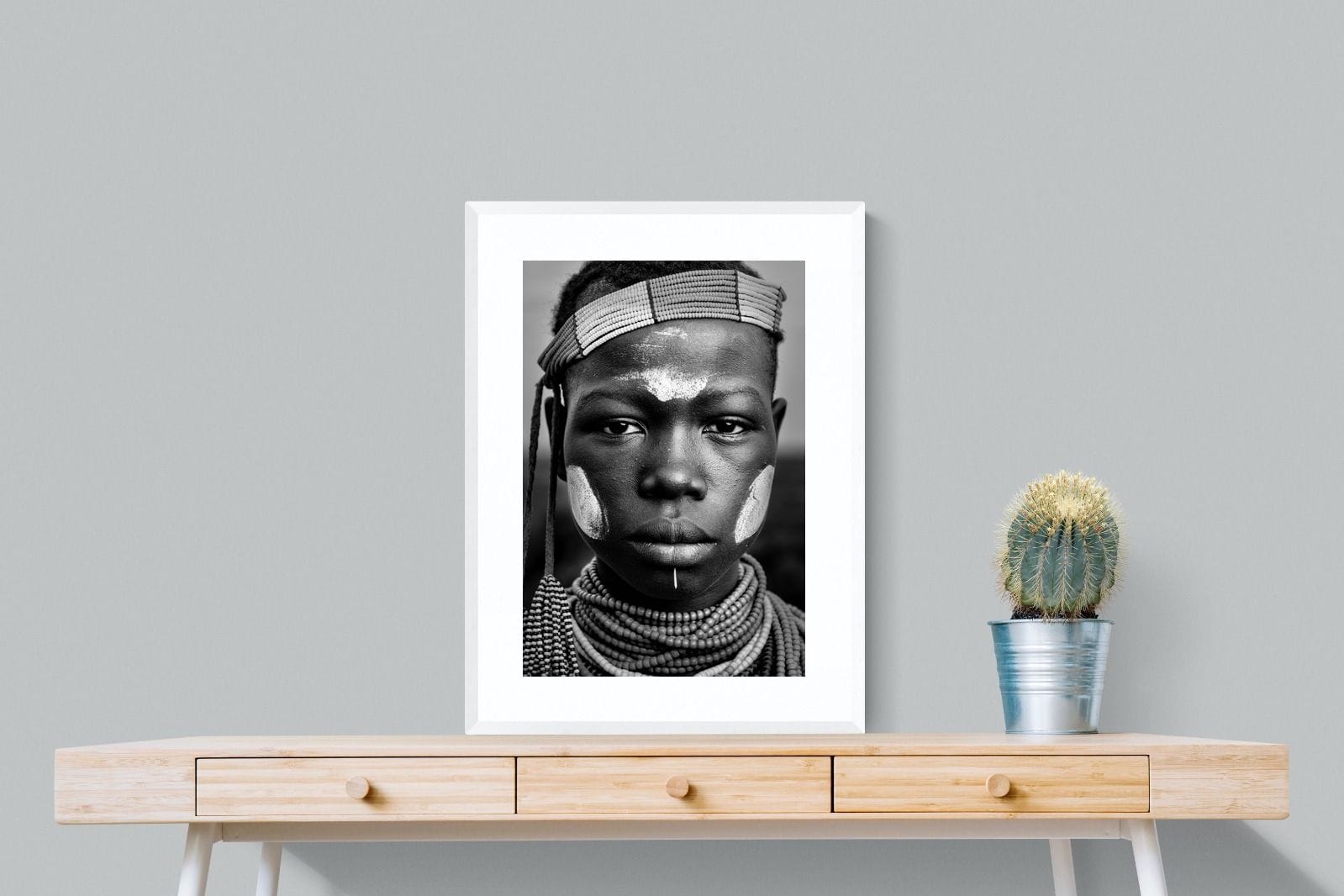 Caro Girl-Wall_Art-60 x 80cm-Framed Print-White-Pixalot