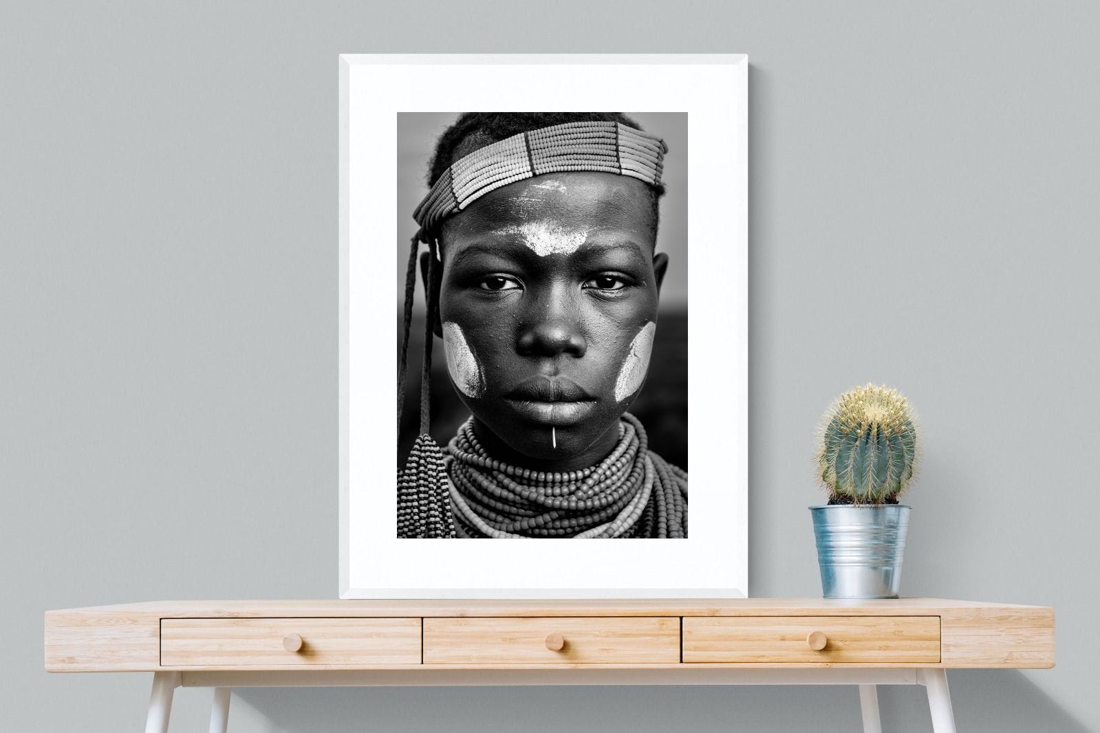 Caro Girl-Wall_Art-75 x 100cm-Framed Print-White-Pixalot