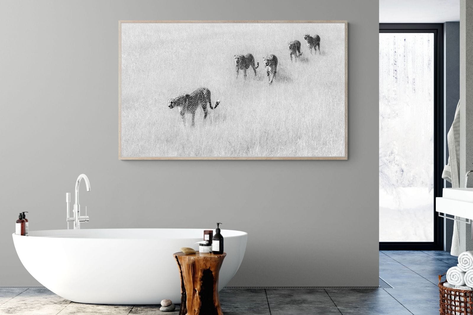 Cheetah Pride-Wall_Art-180 x 110cm-Mounted Canvas-Wood-Pixalot