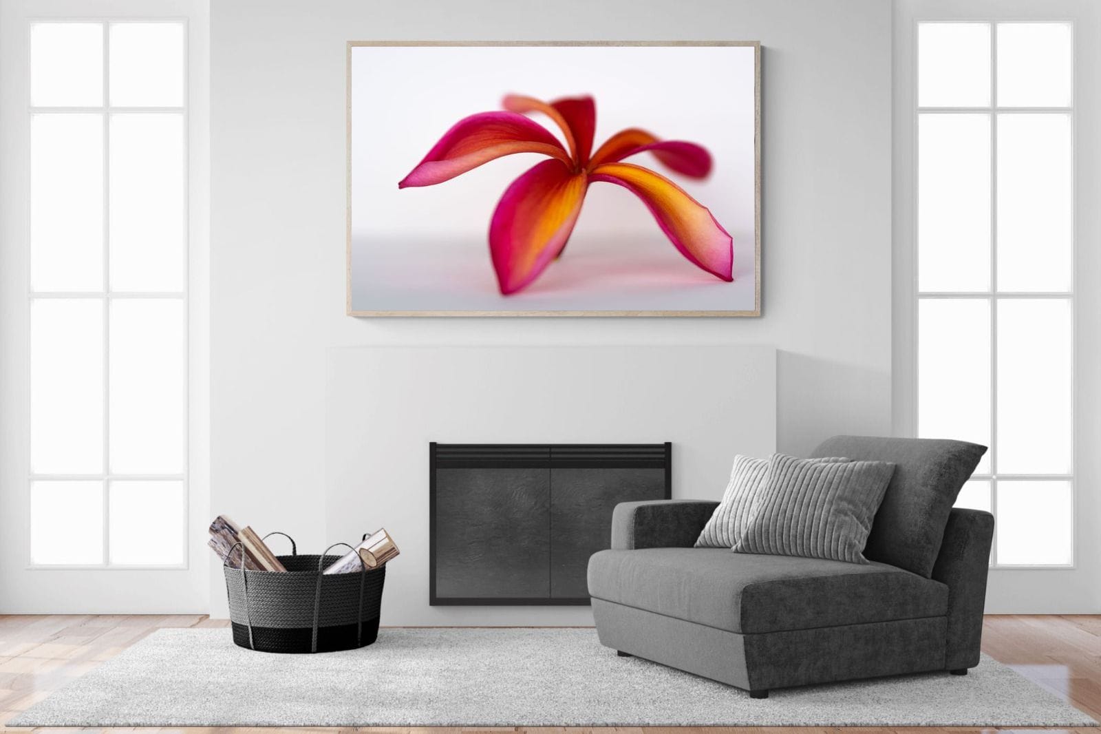 Crimson Flora-Wall_Art-150 x 100cm-Mounted Canvas-Wood-Pixalot