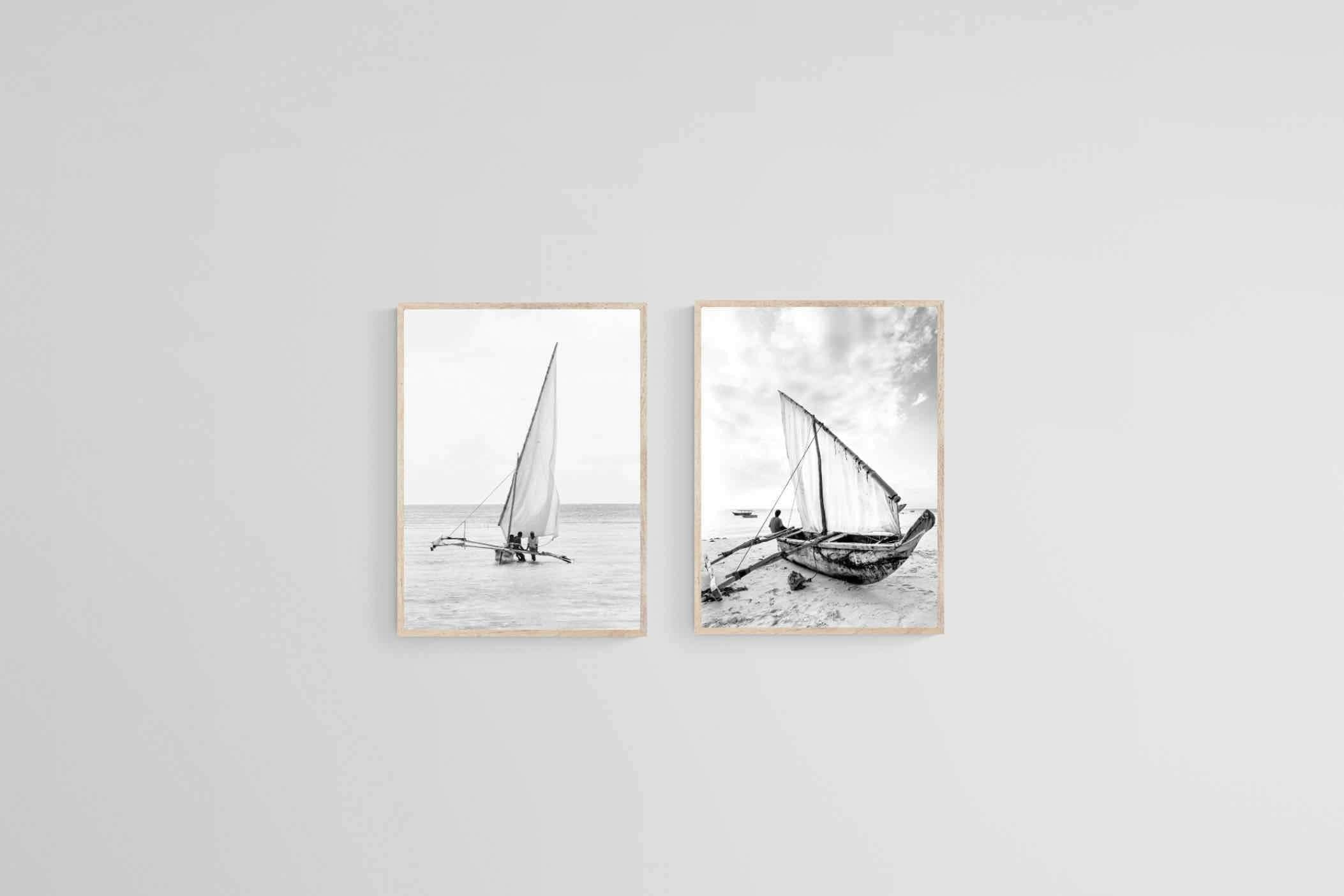 Dhow Set-Wall_Art-45 x 60cm (x2)-Mounted Canvas-Wood-Pixalot