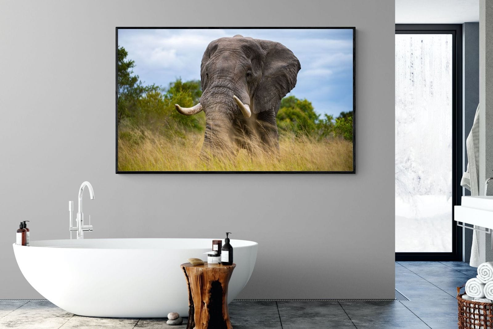 Emerge-Wall_Art-180 x 110cm-Mounted Canvas-Black-Pixalot