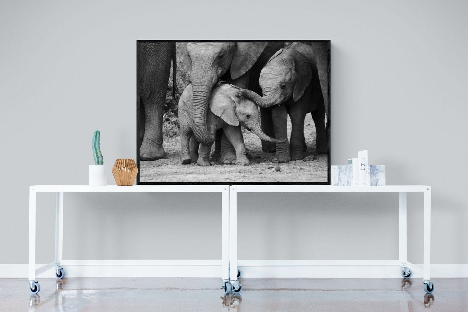 Family Ties-Wall_Art-120 x 90cm-Mounted Canvas-Black-Pixalot