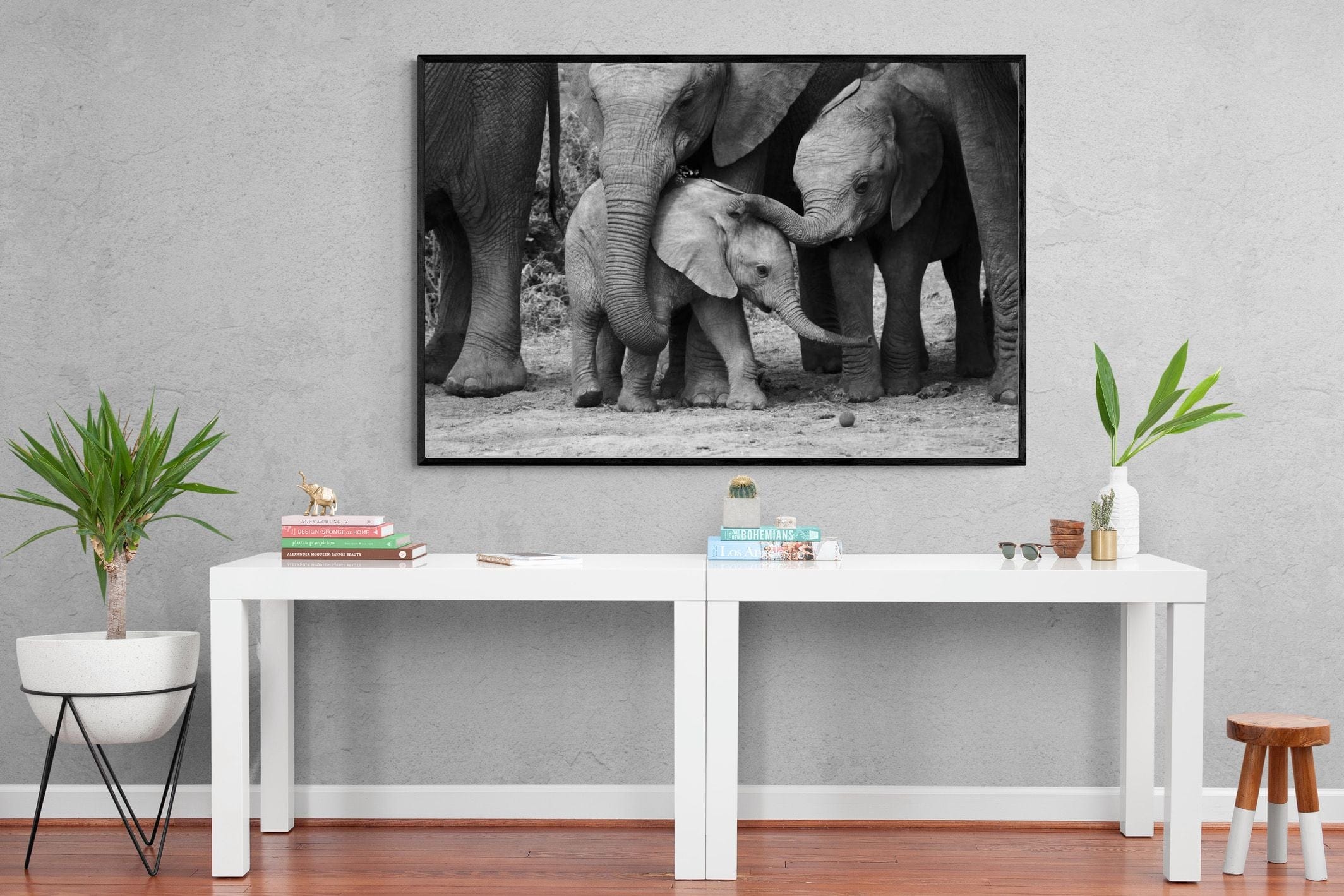 Family Ties-Wall_Art-150 x 100cm-Mounted Canvas-Black-Pixalot