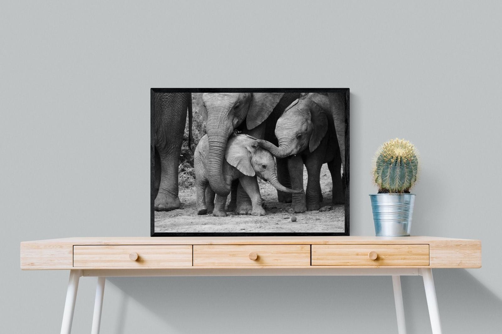 Family Ties-Wall_Art-80 x 60cm-Mounted Canvas-Black-Pixalot