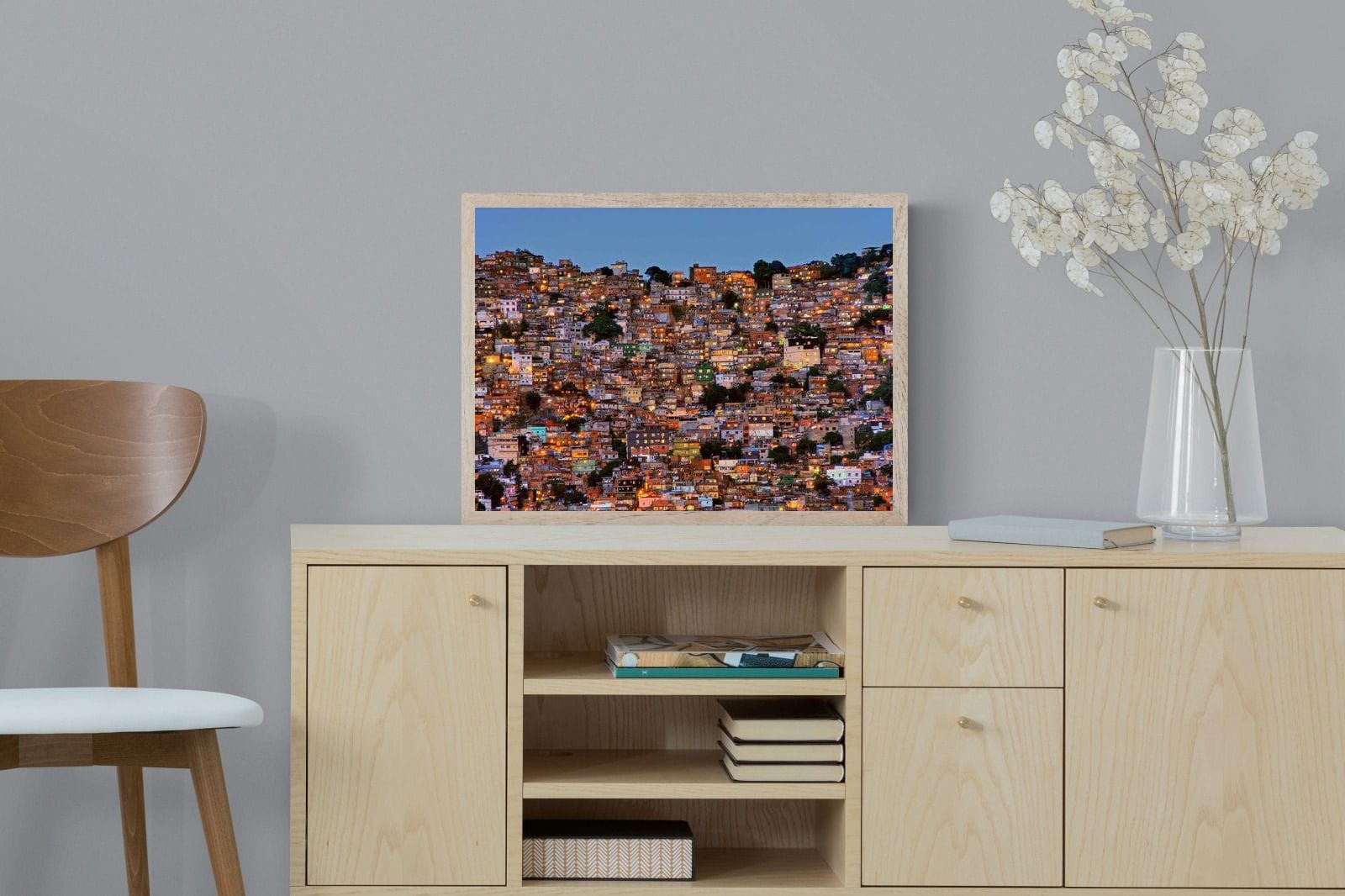 Favela da Rocinha-Wall_Art-60 x 45cm-Mounted Canvas-Wood-Pixalot