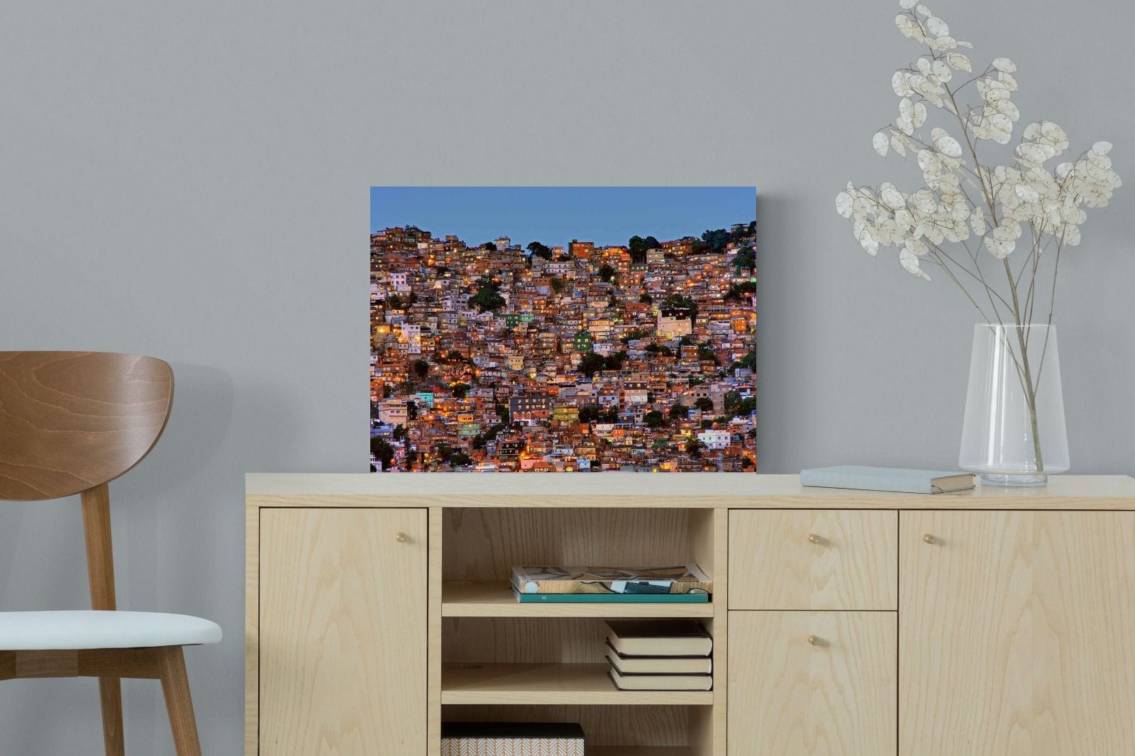 Favela da Rocinha-Wall_Art-60 x 45cm-Mounted Canvas-No Frame-Pixalot