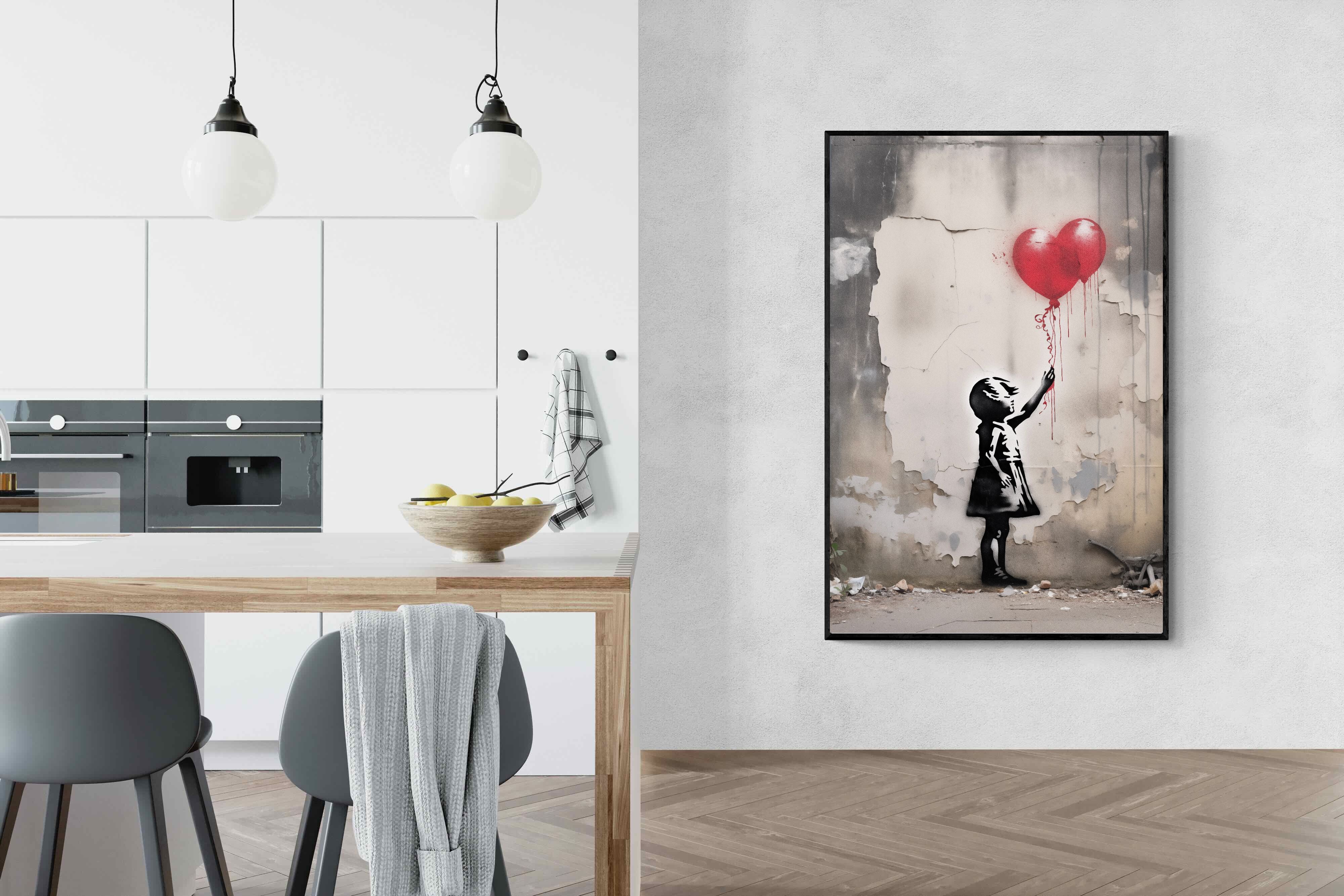 Pixalot Girl with Red Balloons