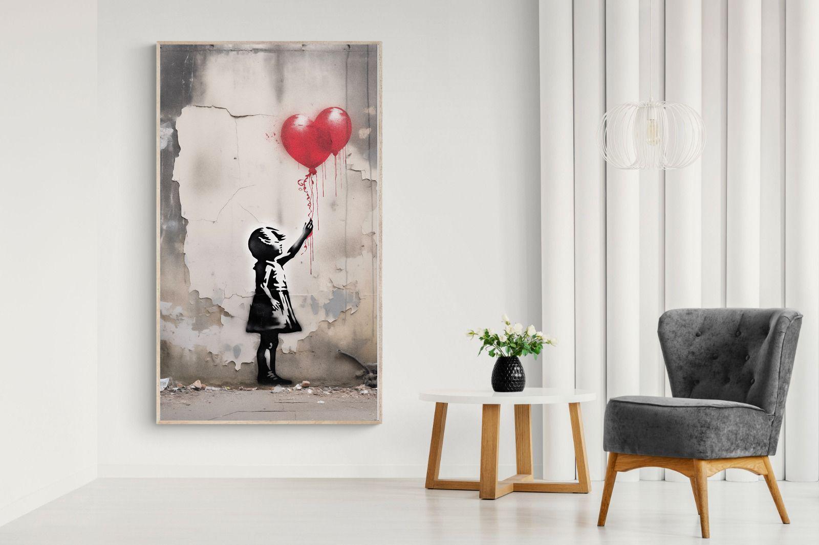 Pixalot Girl with Red Balloons