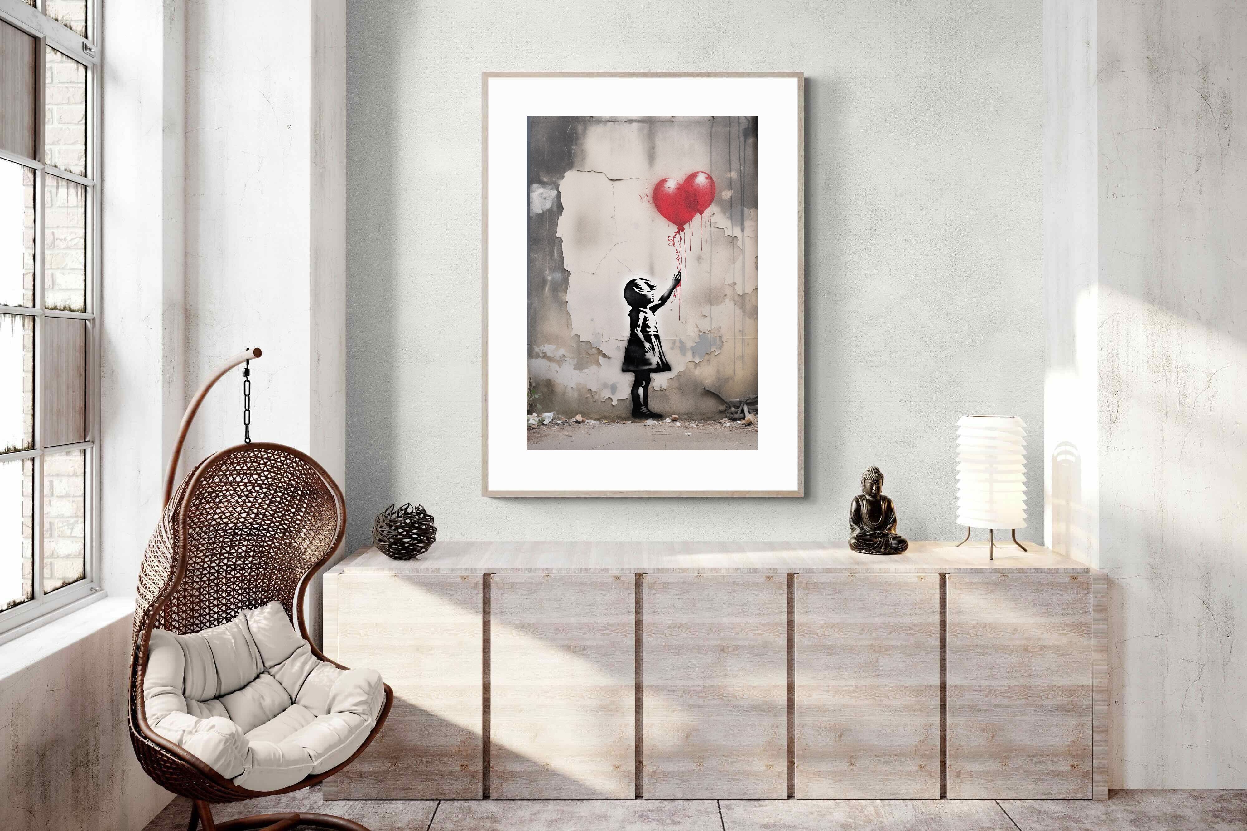 Pixalot Girl with Red Balloons