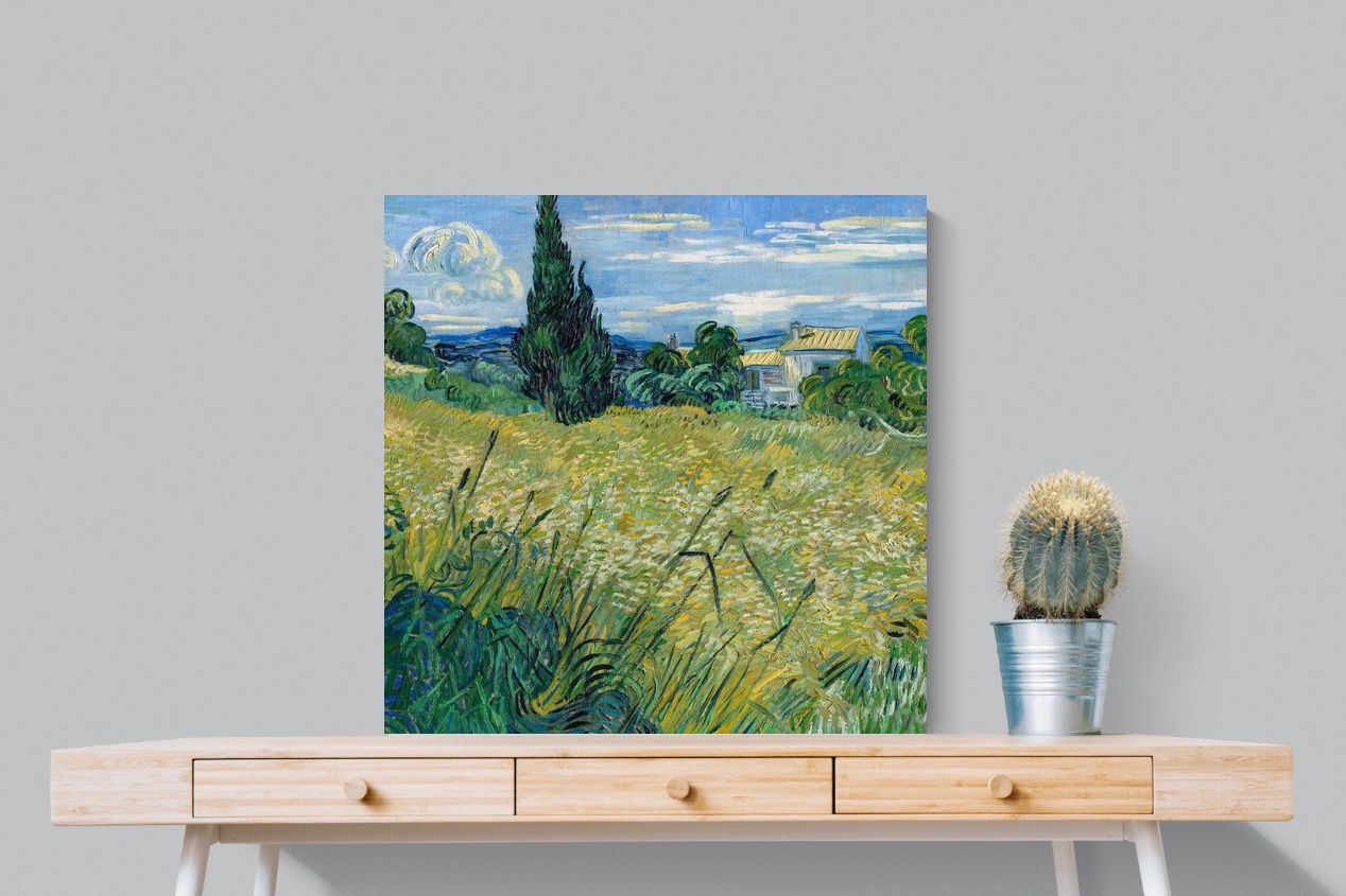 Pixalot Green Wheat Field with Cypress