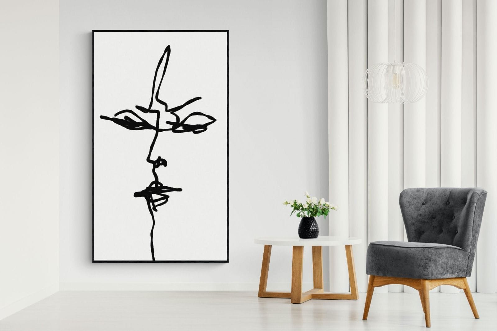 Him-Wall_Art-130 x 220cm-Mounted Canvas-Black-Pixalot