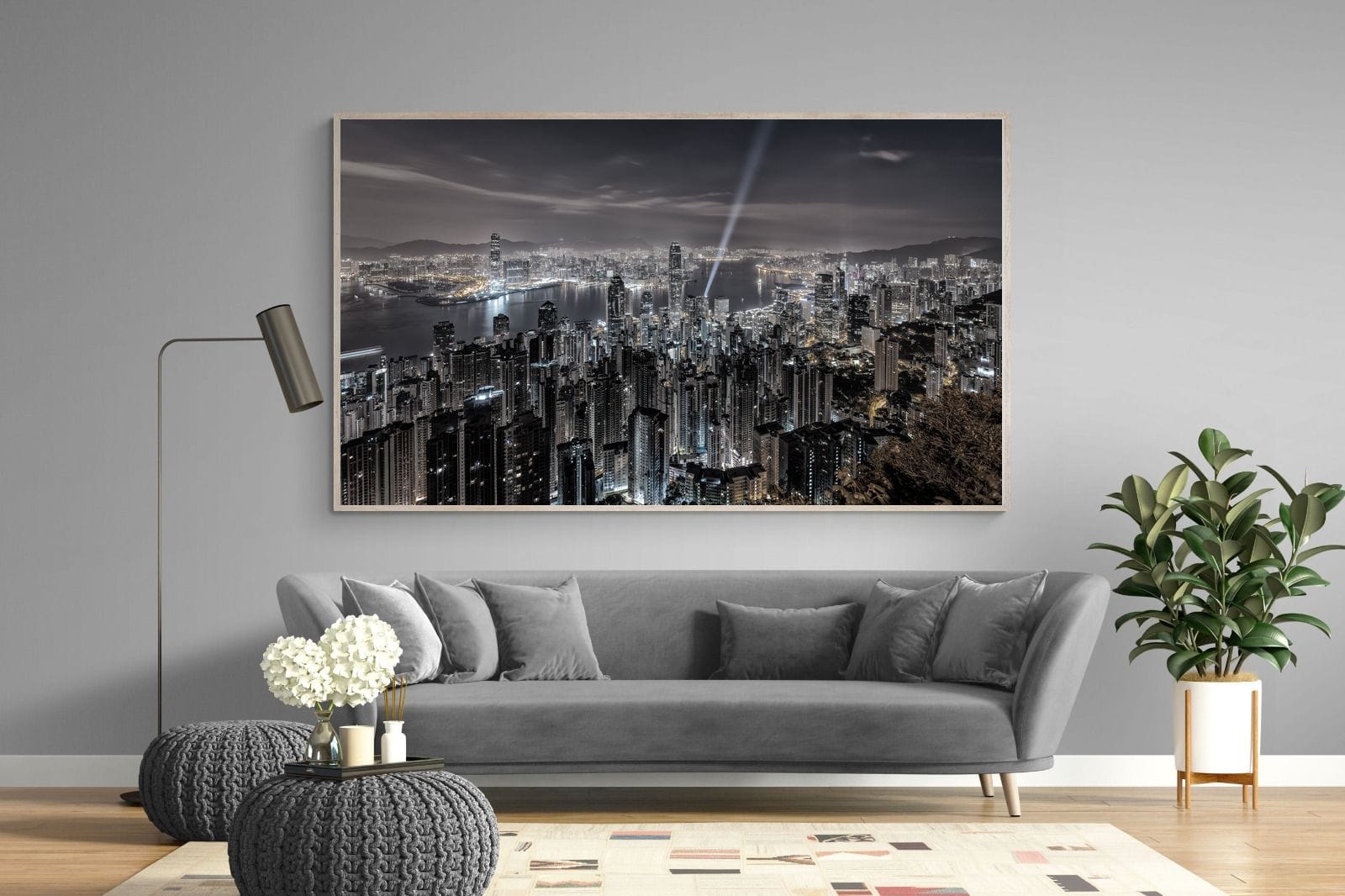 Hong Kong Harbour-Wall_Art-220 x 130cm-Mounted Canvas-Wood-Pixalot