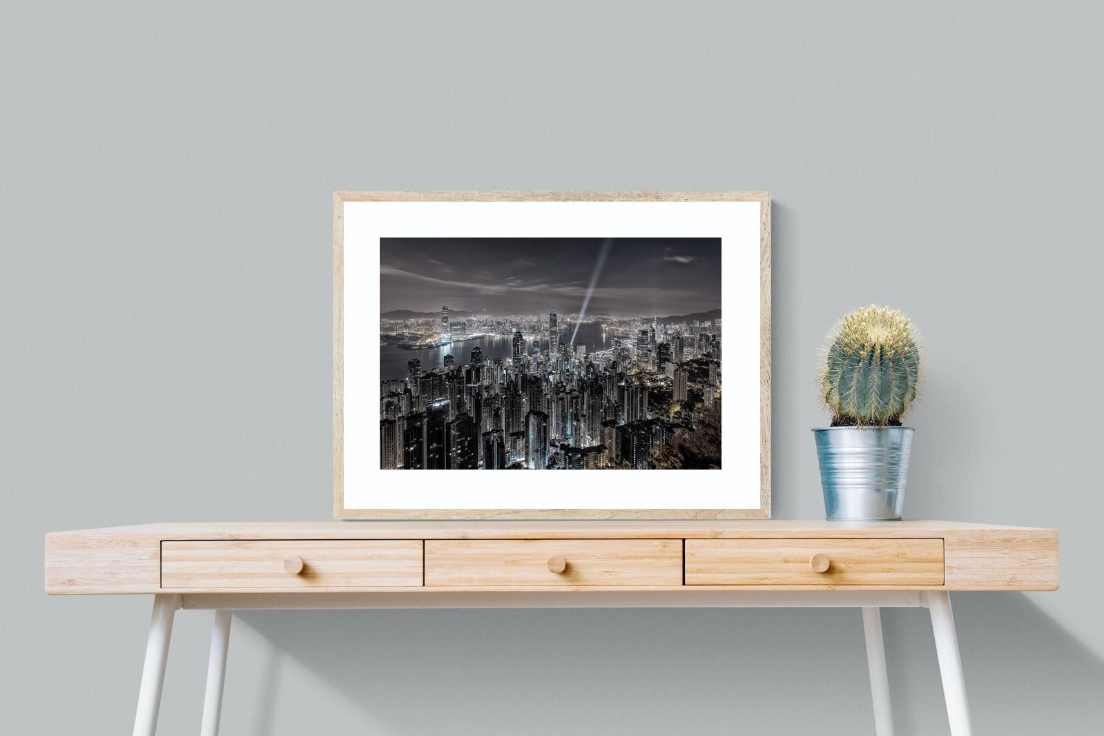 Hong Kong Harbour-Wall_Art-80 x 60cm-Framed Print-Wood-Pixalot