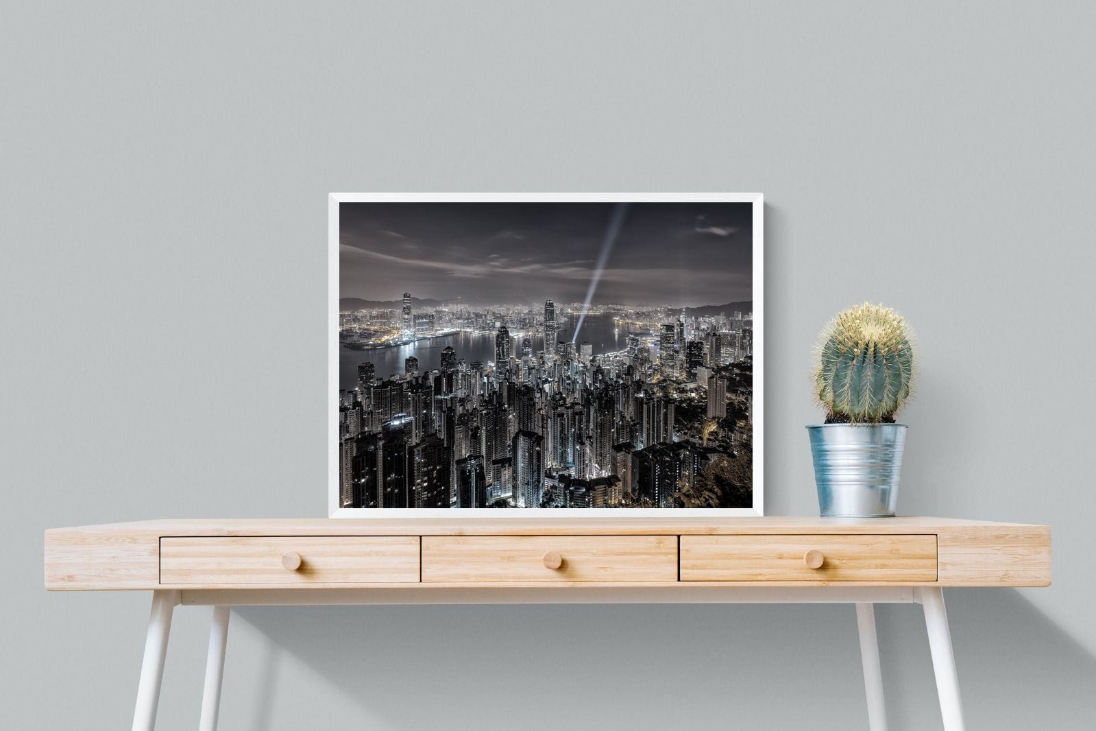 Hong Kong Harbour-Wall_Art-80 x 60cm-Mounted Canvas-White-Pixalot