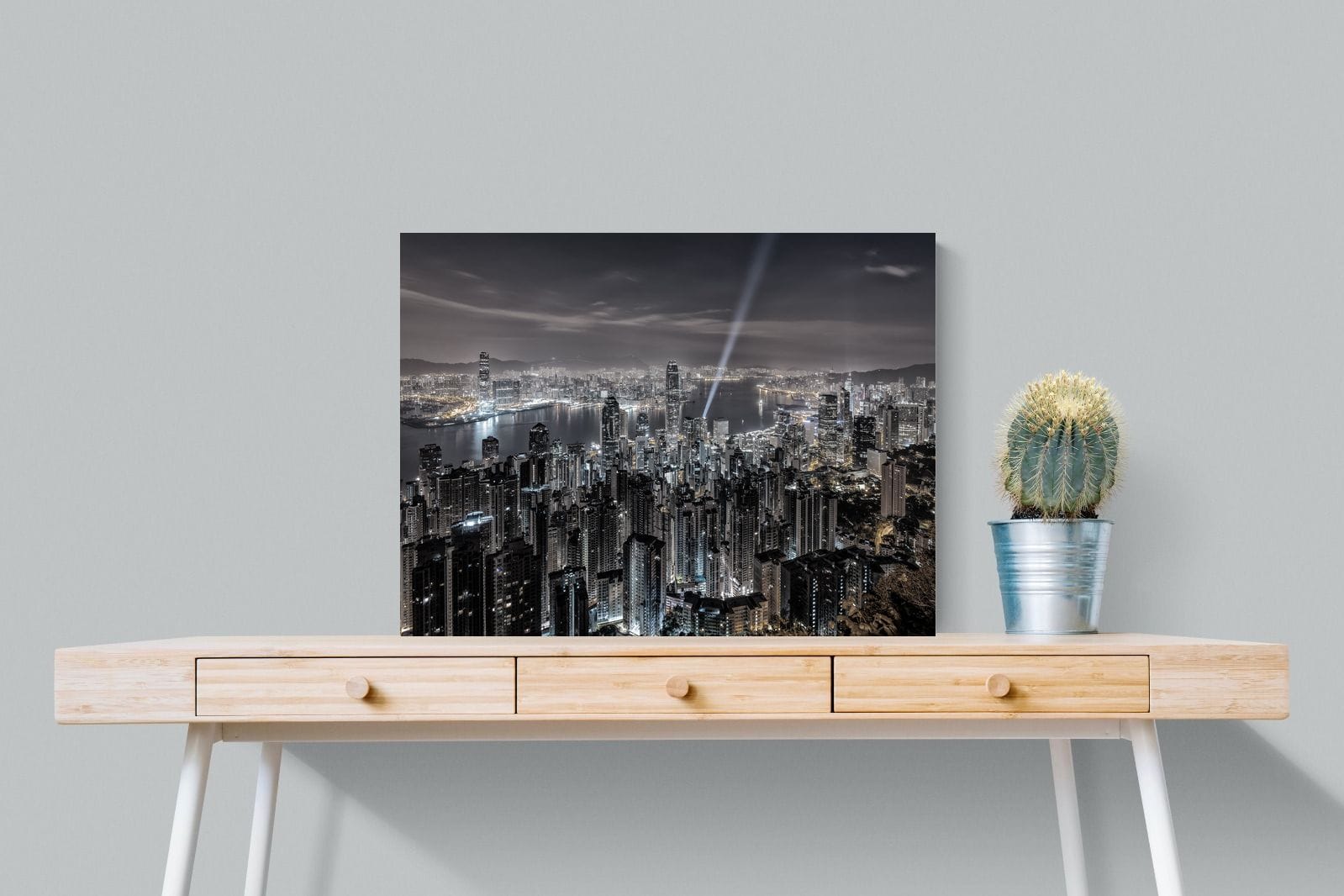 Hong Kong Harbour-Wall_Art-80 x 60cm-Mounted Canvas-No Frame-Pixalot