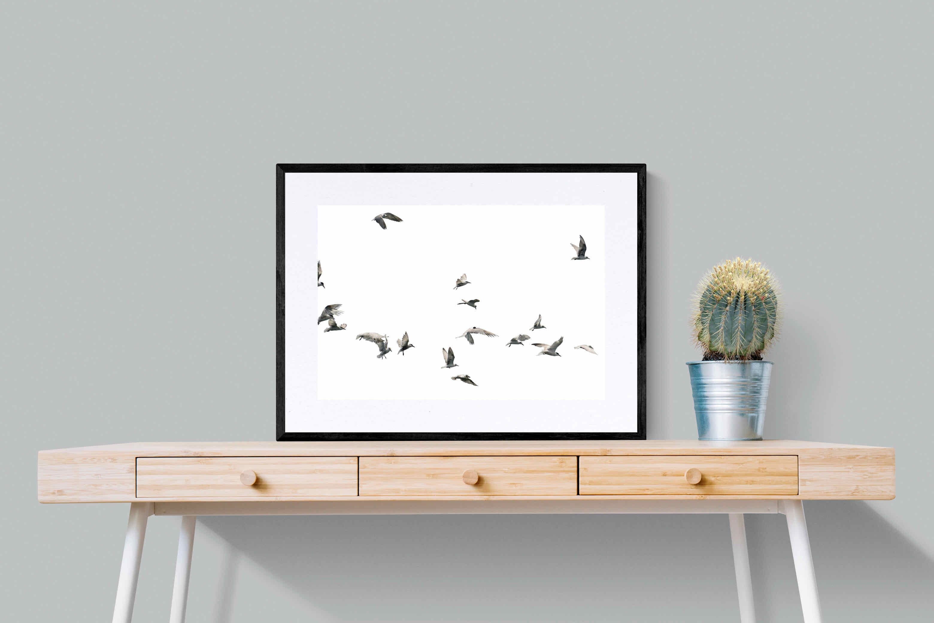 In Flight-Wall_Art-80 x 60cm-Framed Print-Black-Pixalot