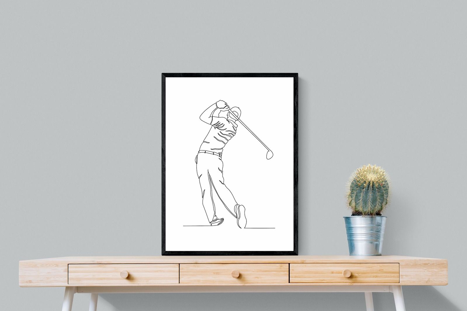 Pixalot Line Drawn Golfer