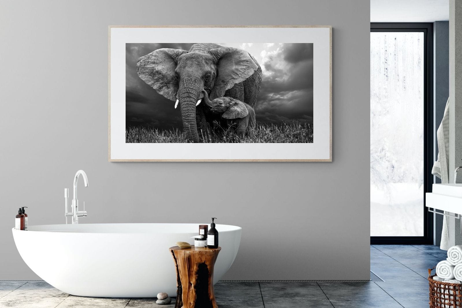 Mother's Thunder-Wall_Art-180 x 110cm-Framed Print-Wood-Pixalot