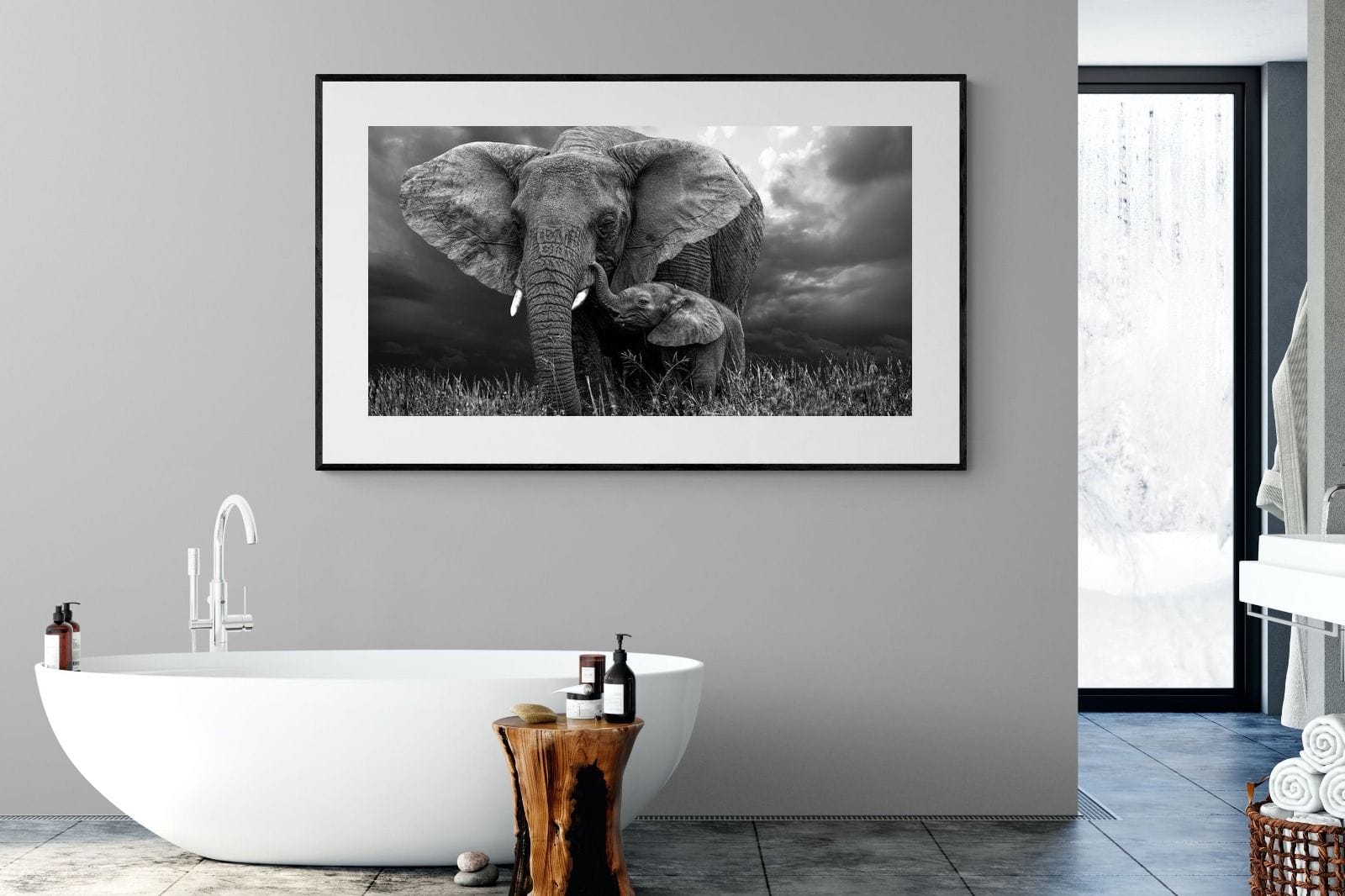 Mother's Thunder-Wall_Art-180 x 110cm-Framed Print-Black-Pixalot