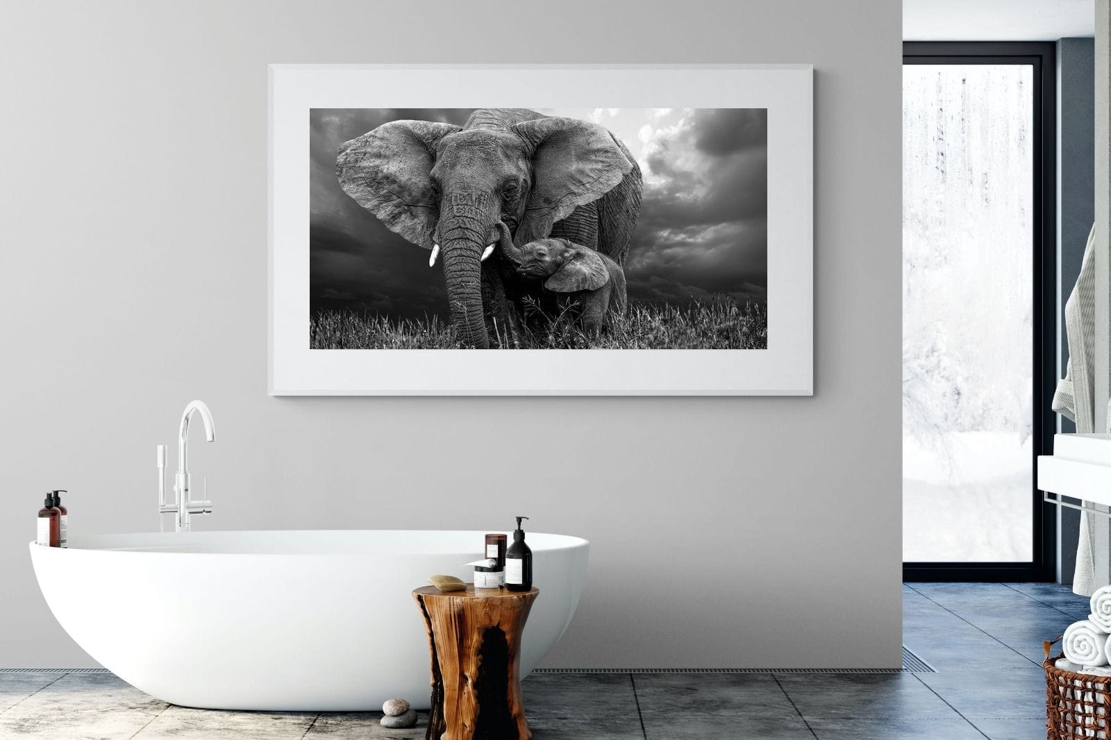 Mother's Thunder-Wall_Art-180 x 110cm-Framed Print-White-Pixalot