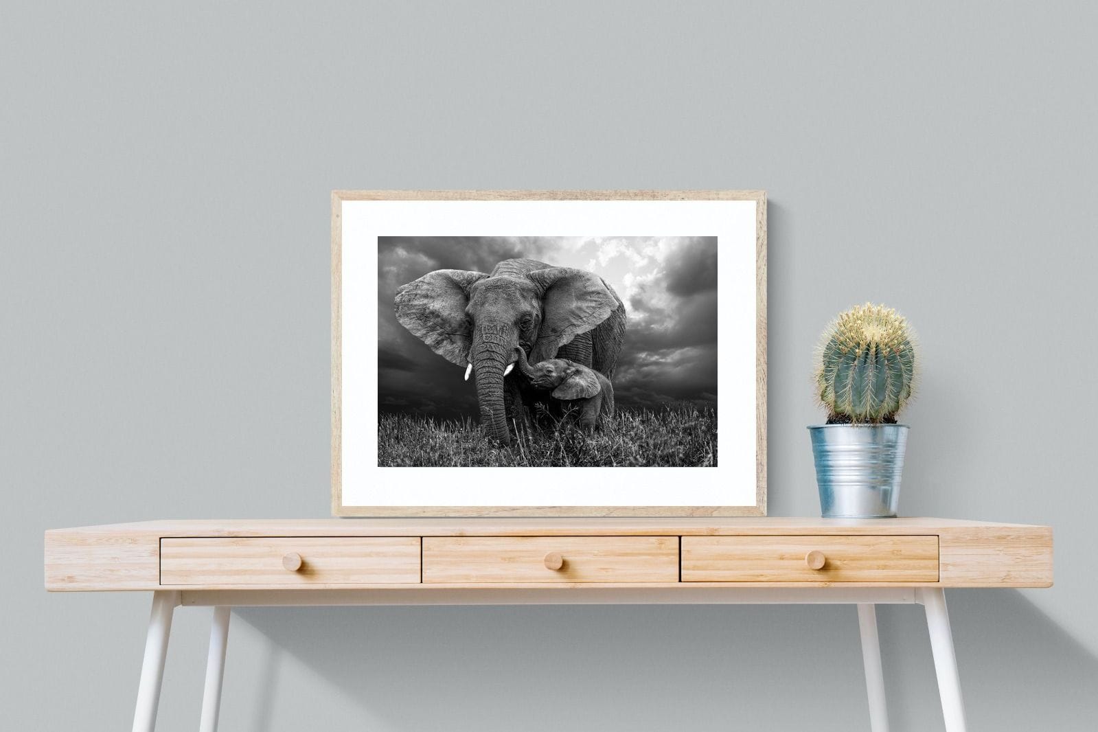 Mother's Thunder-Wall_Art-80 x 60cm-Framed Print-Wood-Pixalot