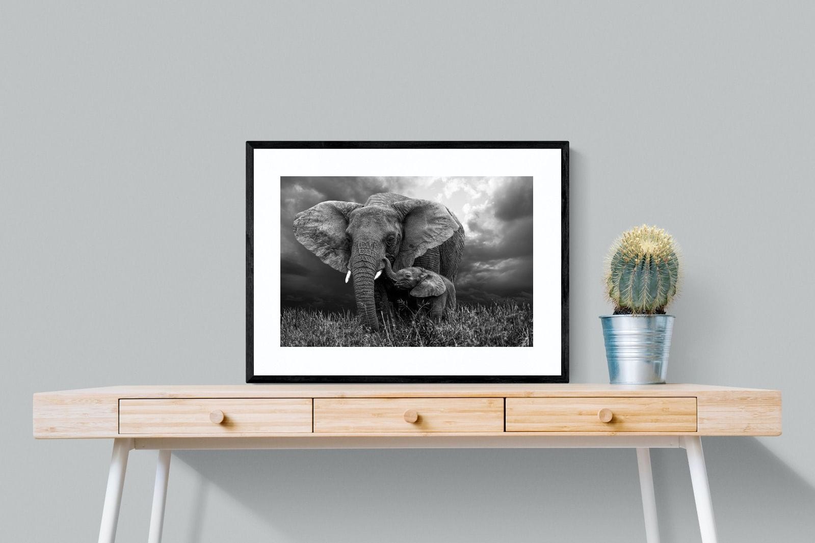 Mother's Thunder-Wall_Art-80 x 60cm-Framed Print-Black-Pixalot