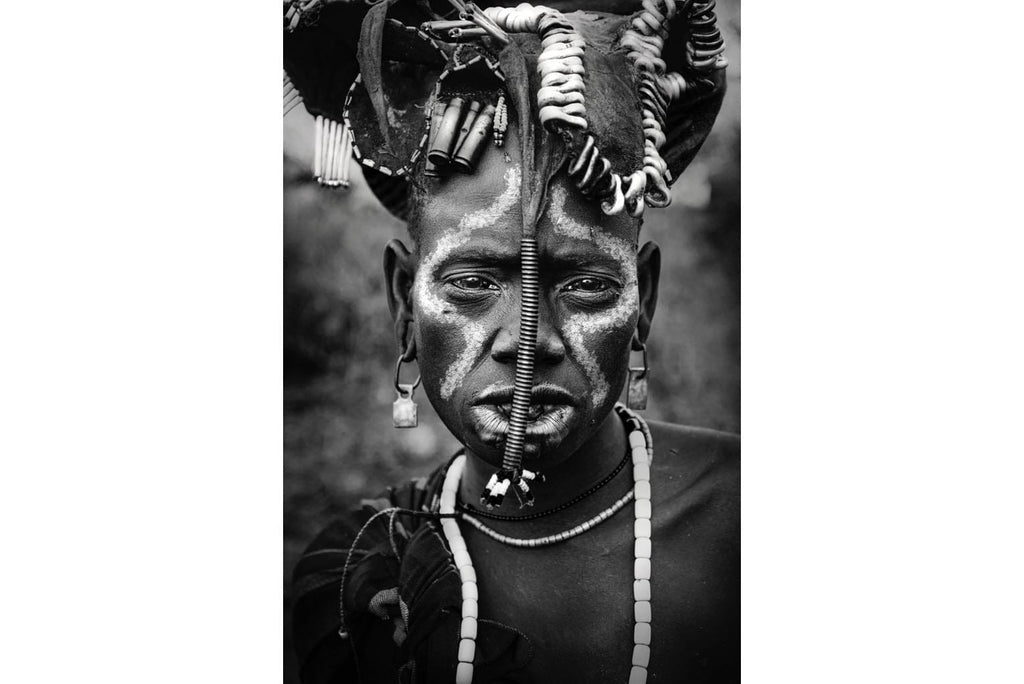 Mursi Tribesman-Wall_Art-Pixalot