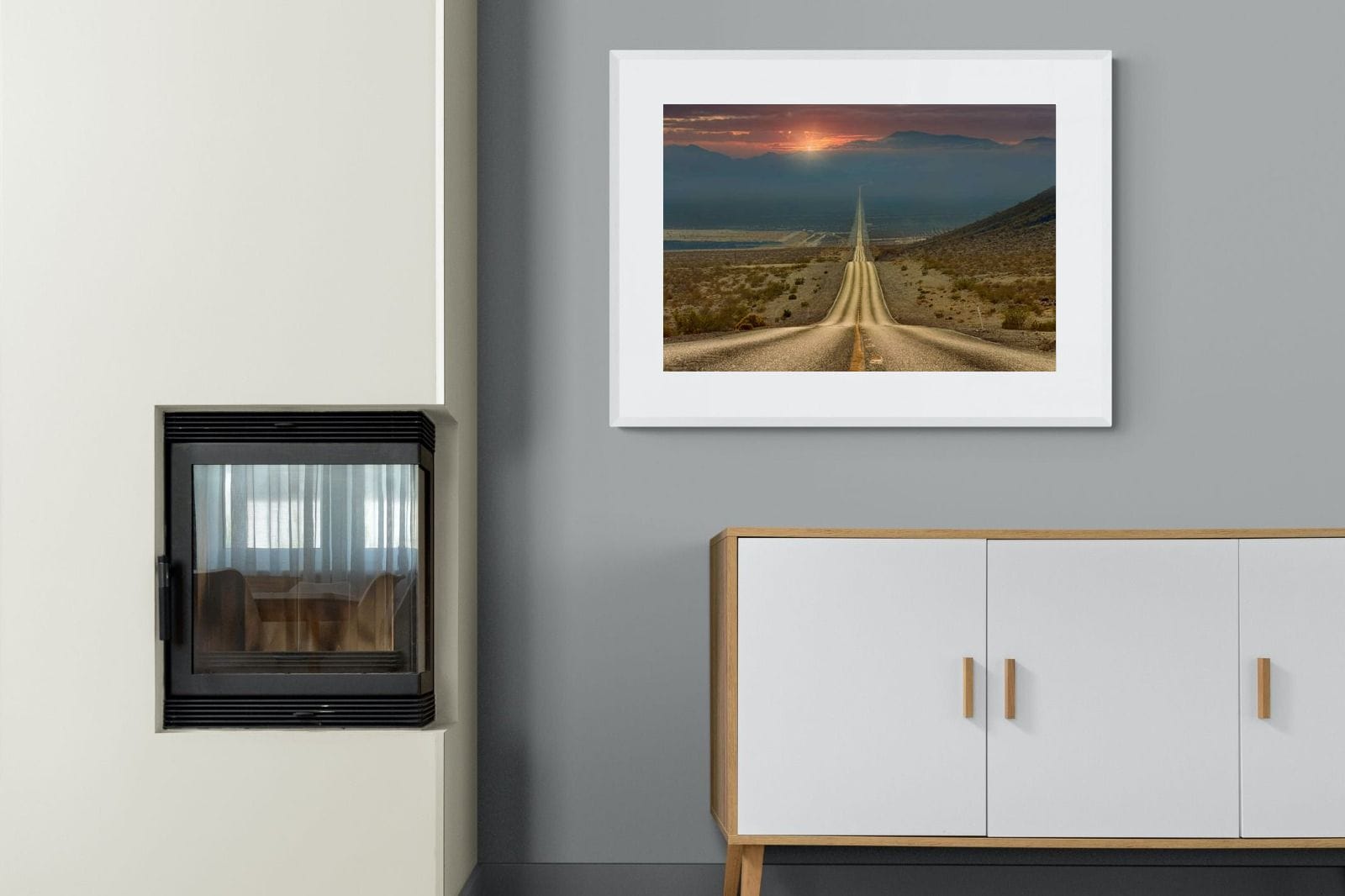 My Way-Wall_Art-100 x 75cm-Framed Print-White-Pixalot