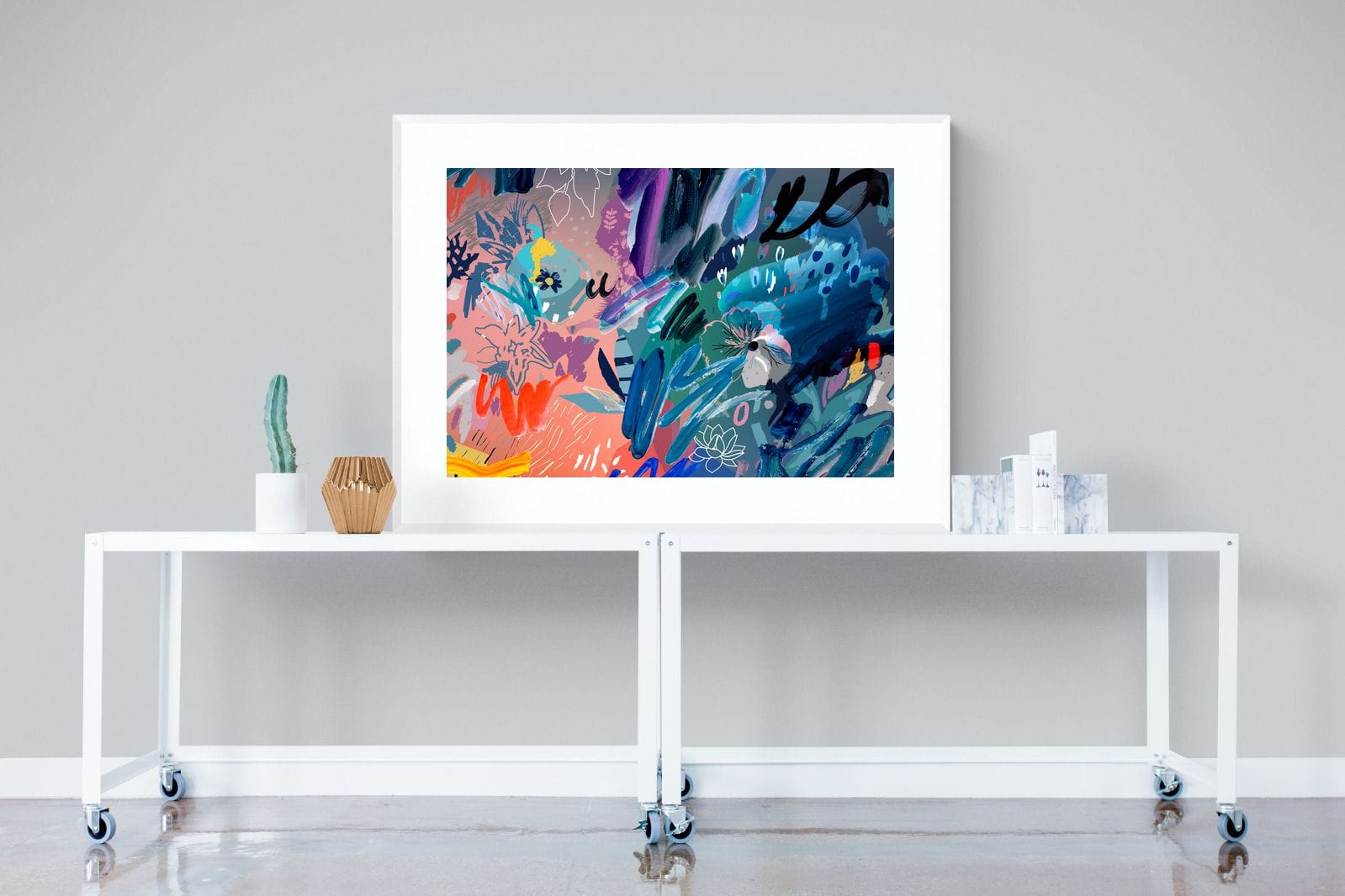 Nature's Chaos-Wall_Art-120 x 90cm-Framed Print-White-Pixalot