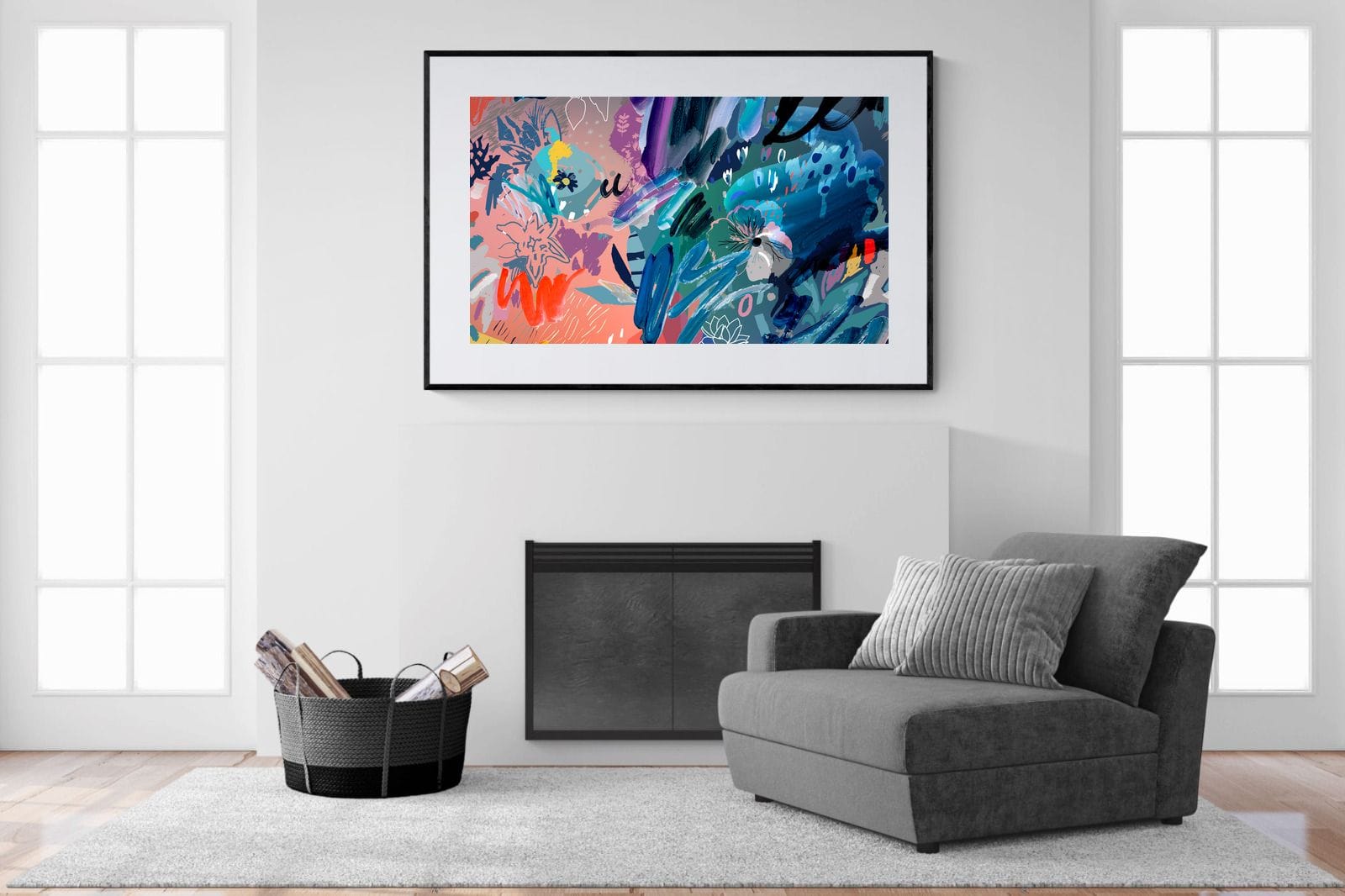 Nature's Chaos-Wall_Art-150 x 100cm-Framed Print-Black-Pixalot