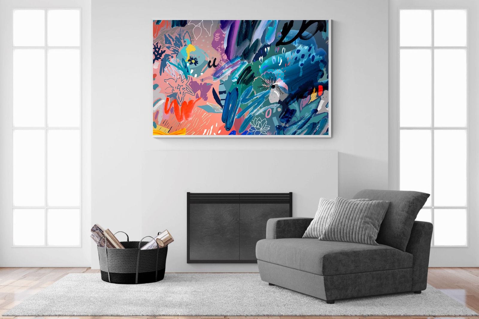 Nature's Chaos-Wall_Art-150 x 100cm-Mounted Canvas-White-Pixalot