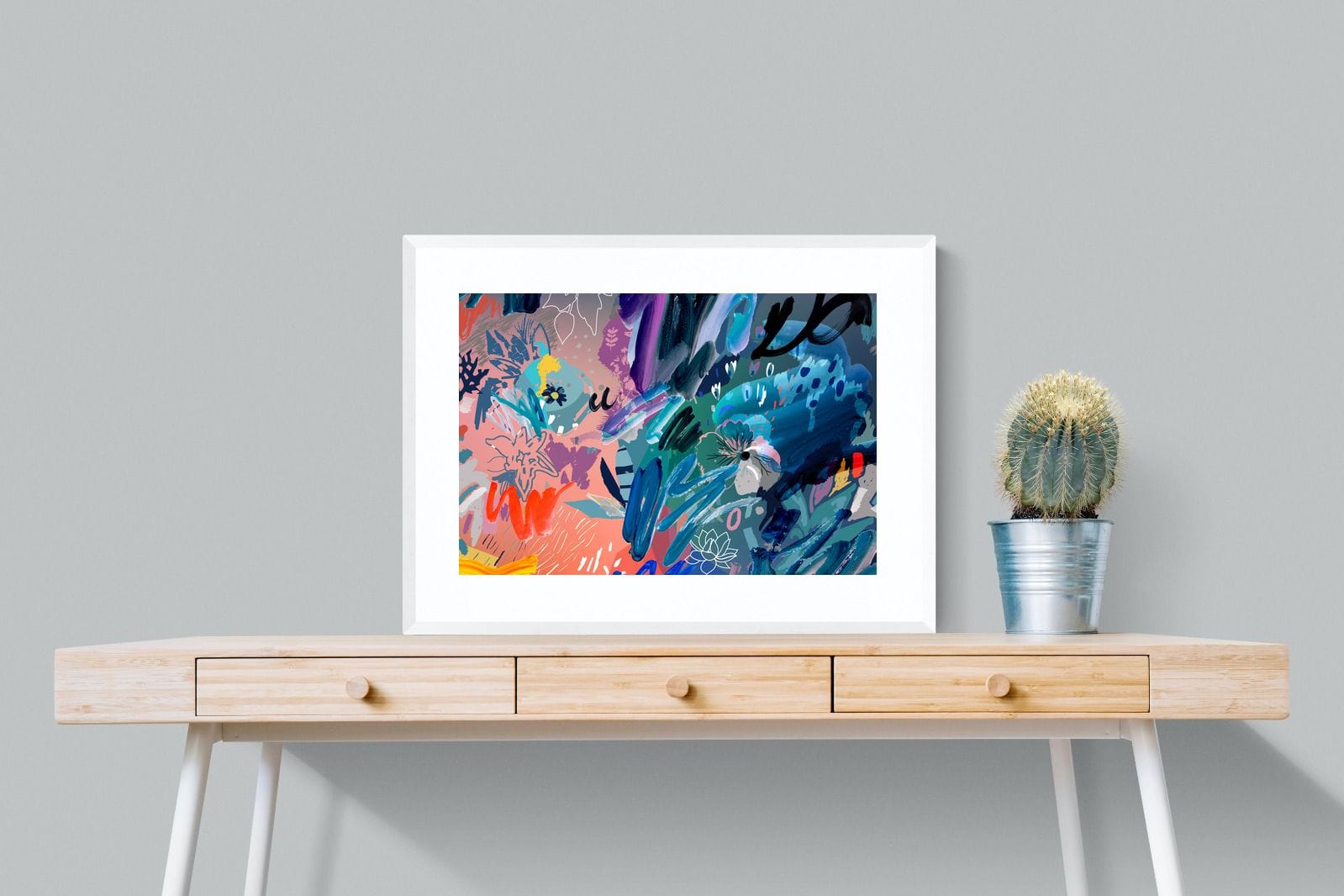 Nature's Chaos-Wall_Art-80 x 60cm-Framed Print-White-Pixalot