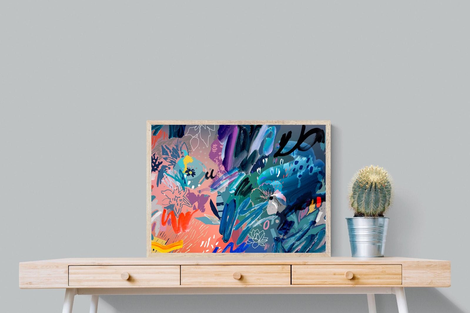 Nature's Chaos-Wall_Art-80 x 60cm-Mounted Canvas-Wood-Pixalot