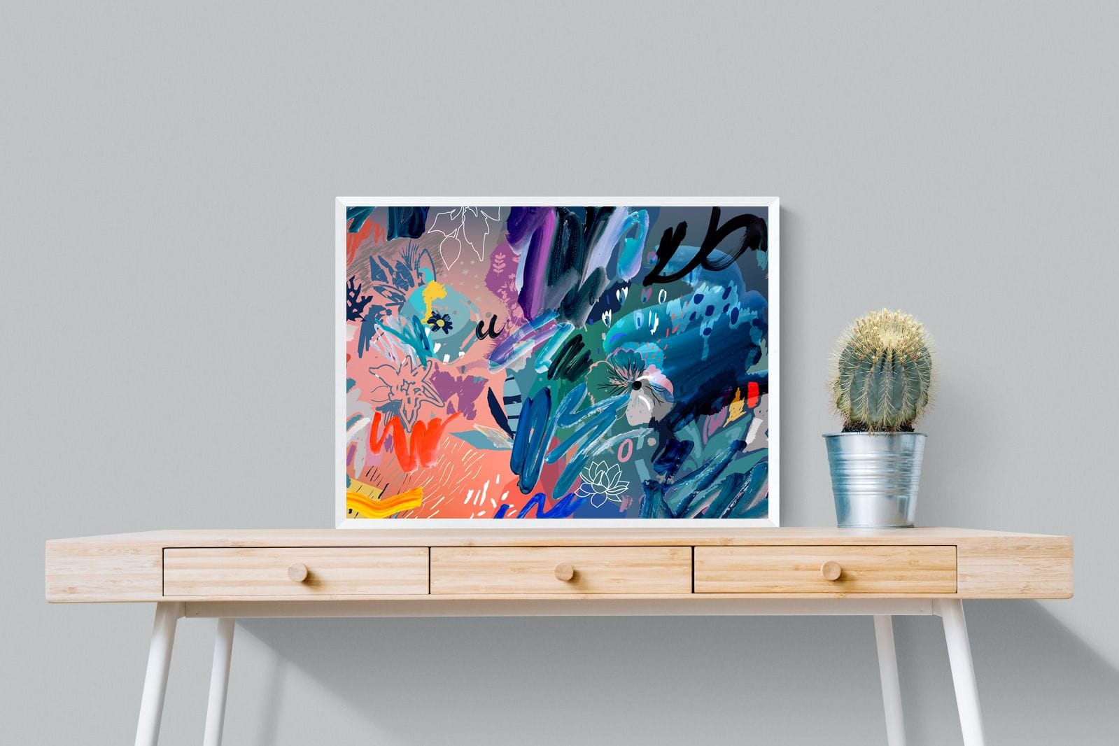 Nature's Chaos-Wall_Art-80 x 60cm-Mounted Canvas-White-Pixalot