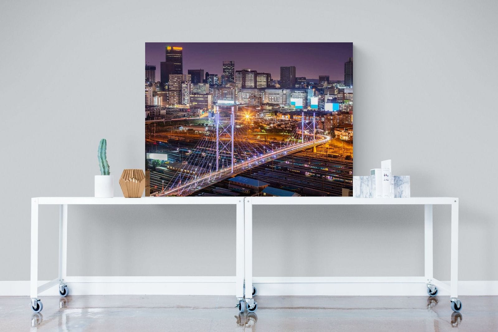 Nelson Mandela Bridge-Wall_Art-120 x 90cm-Mounted Canvas-No Frame-Pixalot