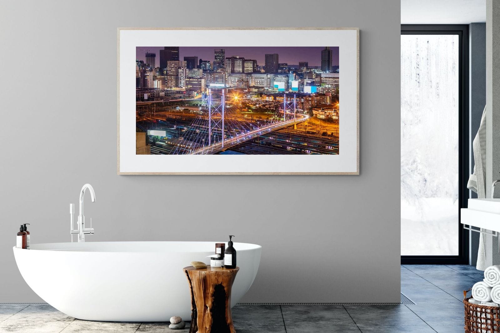 Nelson Mandela Bridge-Wall_Art-180 x 110cm-Framed Print-Wood-Pixalot