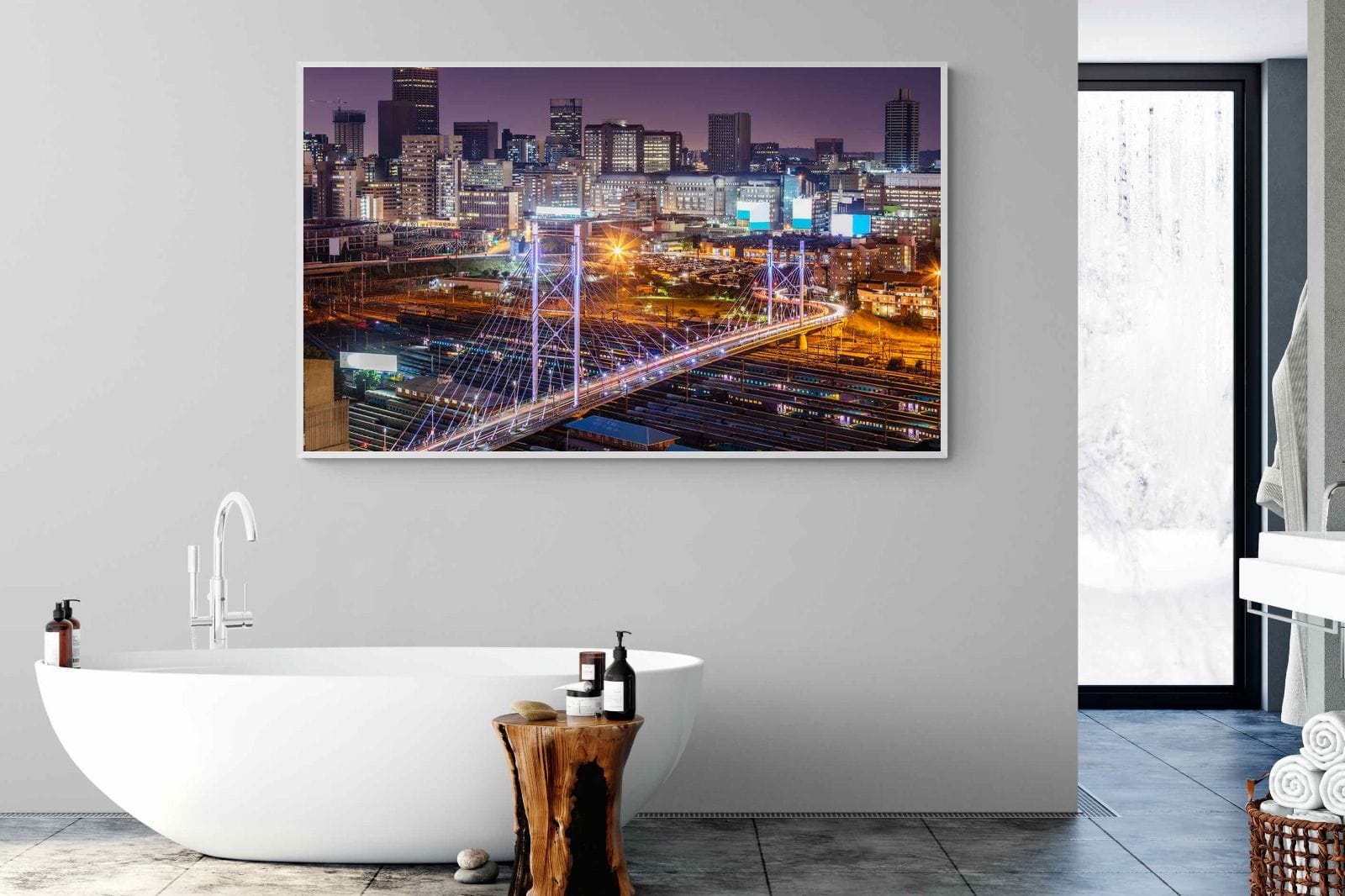 Nelson Mandela Bridge-Wall_Art-180 x 110cm-Mounted Canvas-White-Pixalot