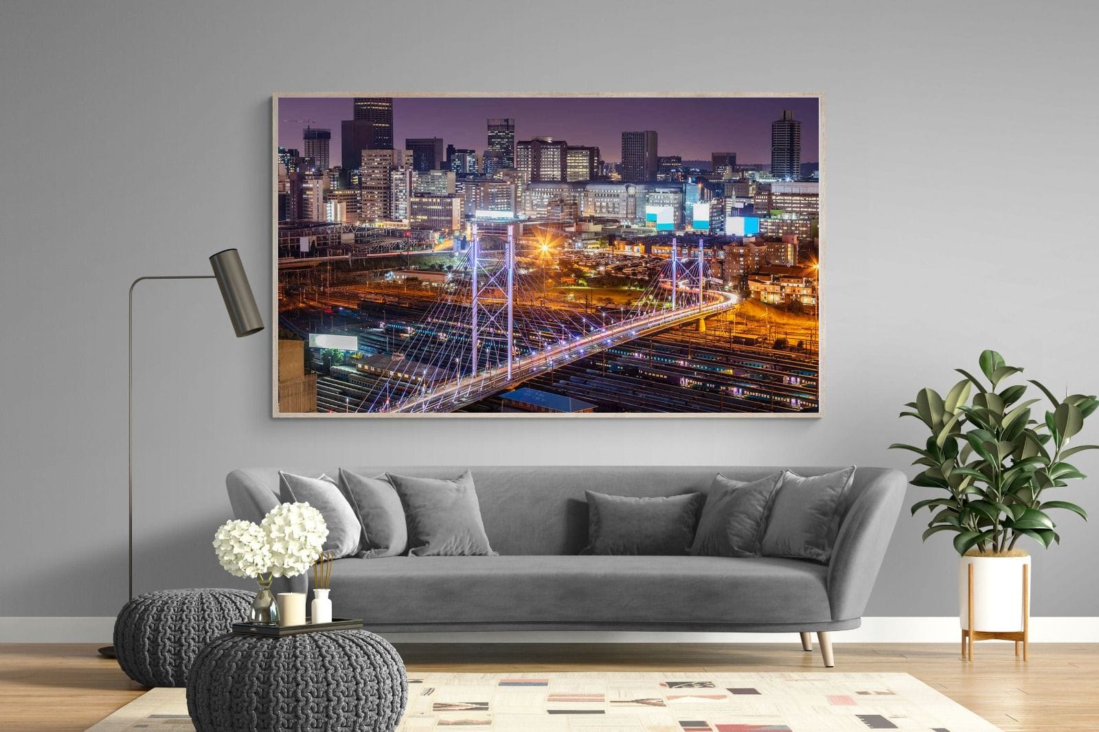 Nelson Mandela Bridge-Wall_Art-220 x 130cm-Mounted Canvas-Wood-Pixalot