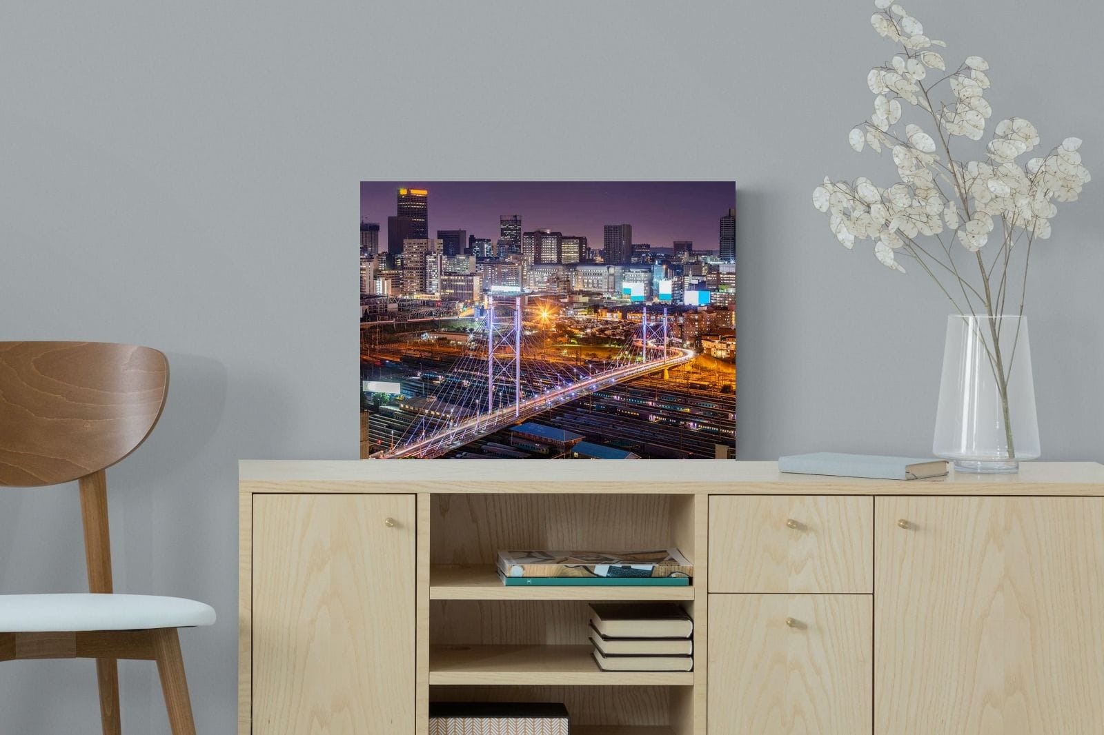 Nelson Mandela Bridge-Wall_Art-60 x 45cm-Mounted Canvas-No Frame-Pixalot