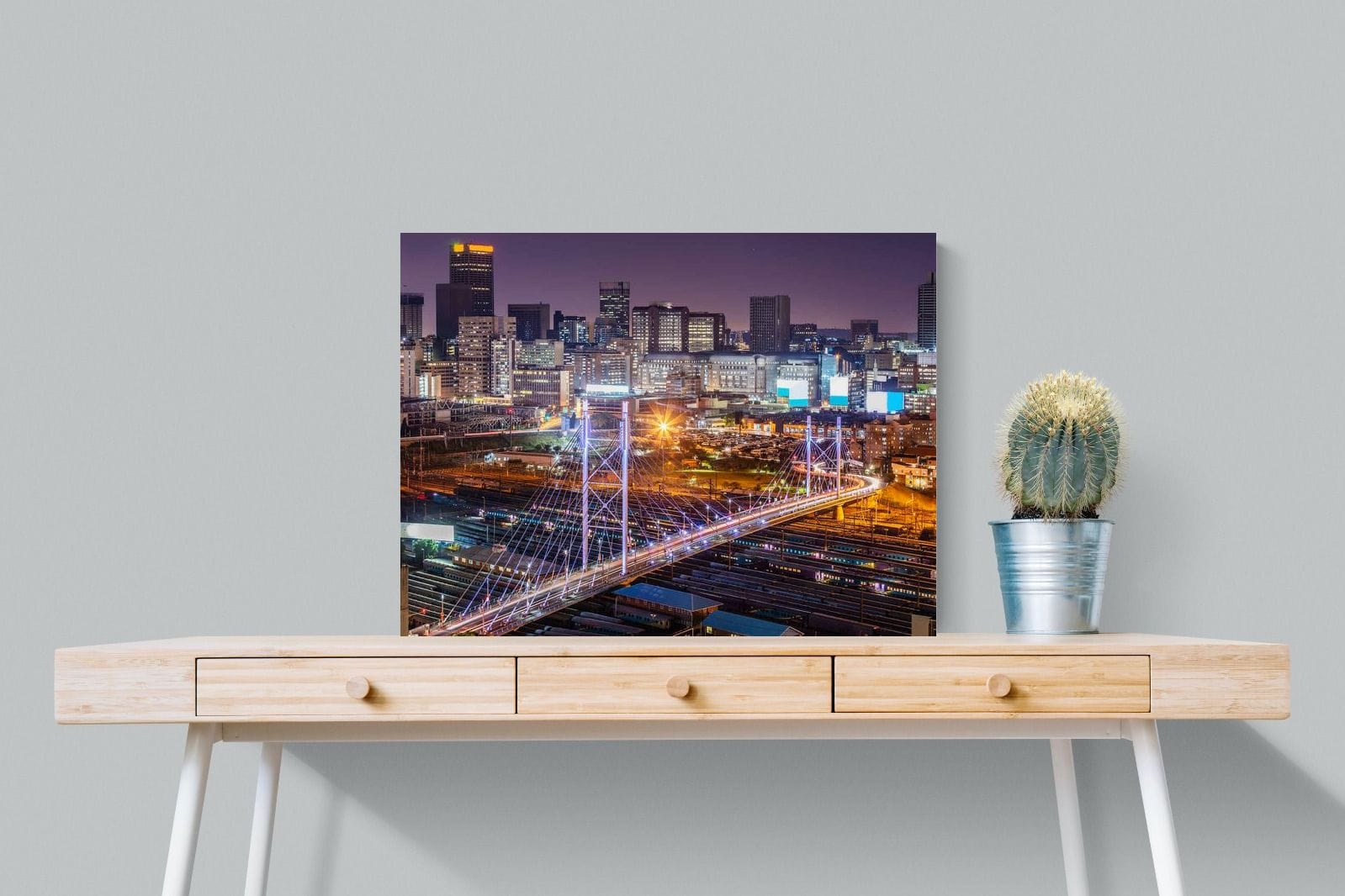 Nelson Mandela Bridge-Wall_Art-80 x 60cm-Mounted Canvas-No Frame-Pixalot