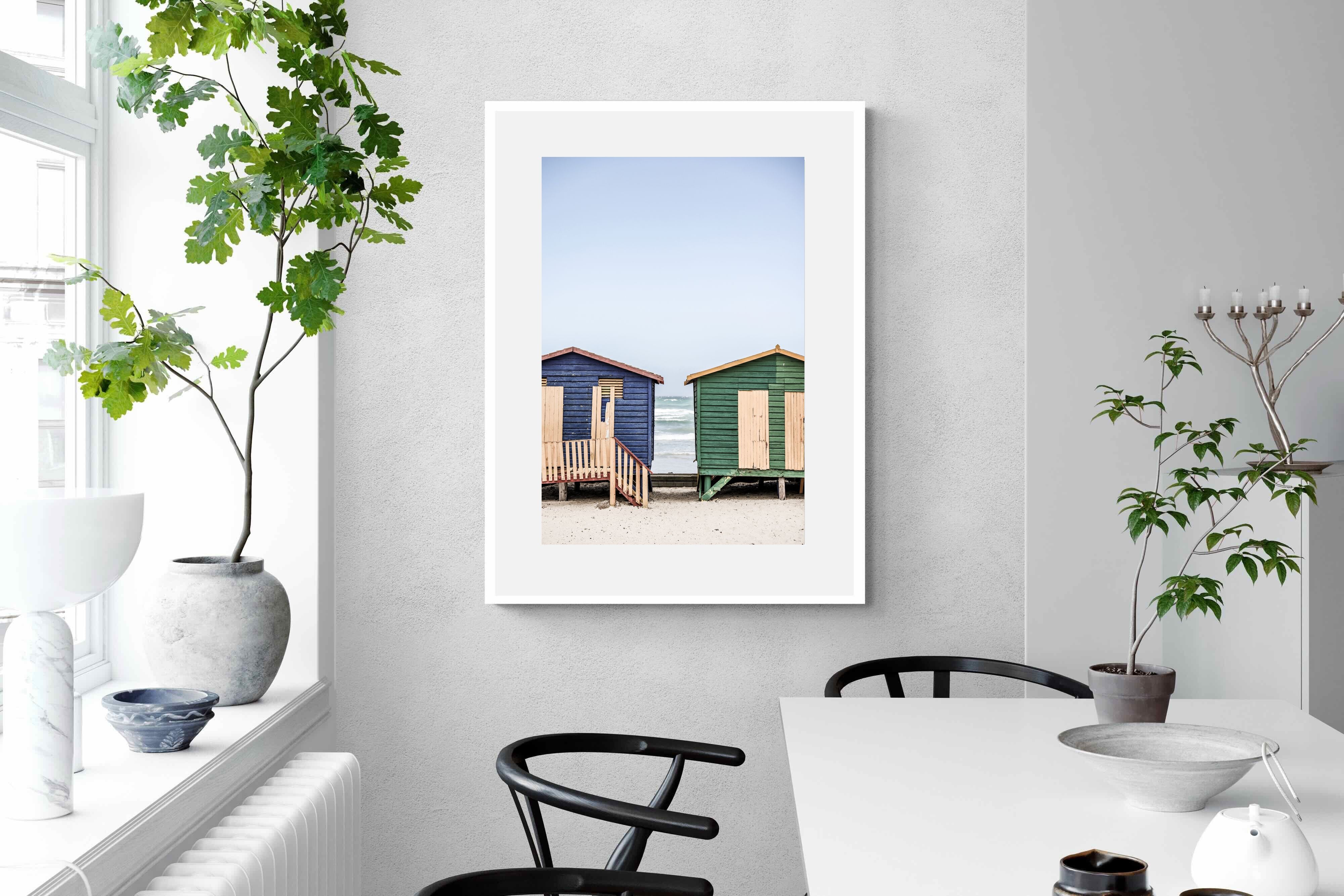 Pixalot Blue & Green Beach Huts