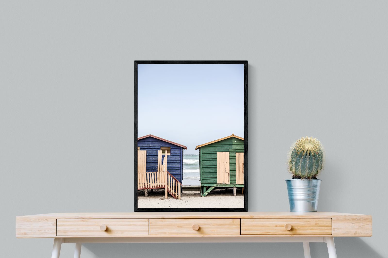 Pixalot Blue & Green Beach Huts