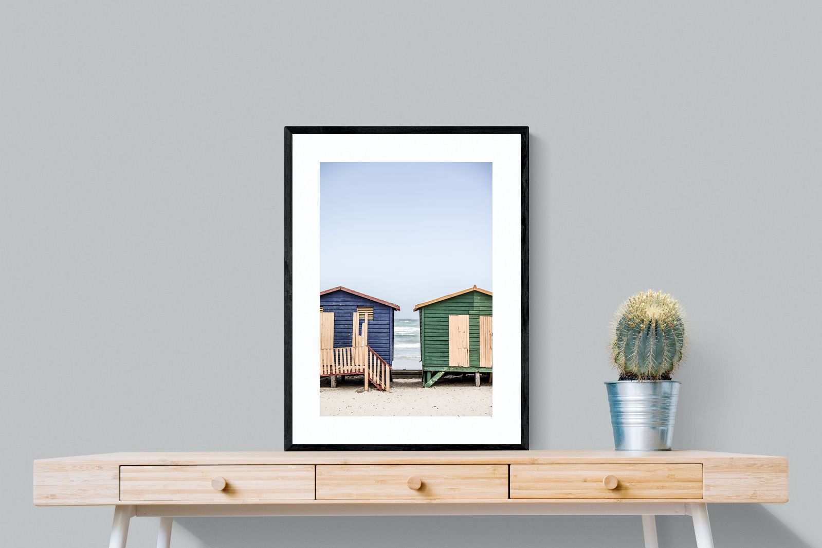 Pixalot Blue & Green Beach Huts