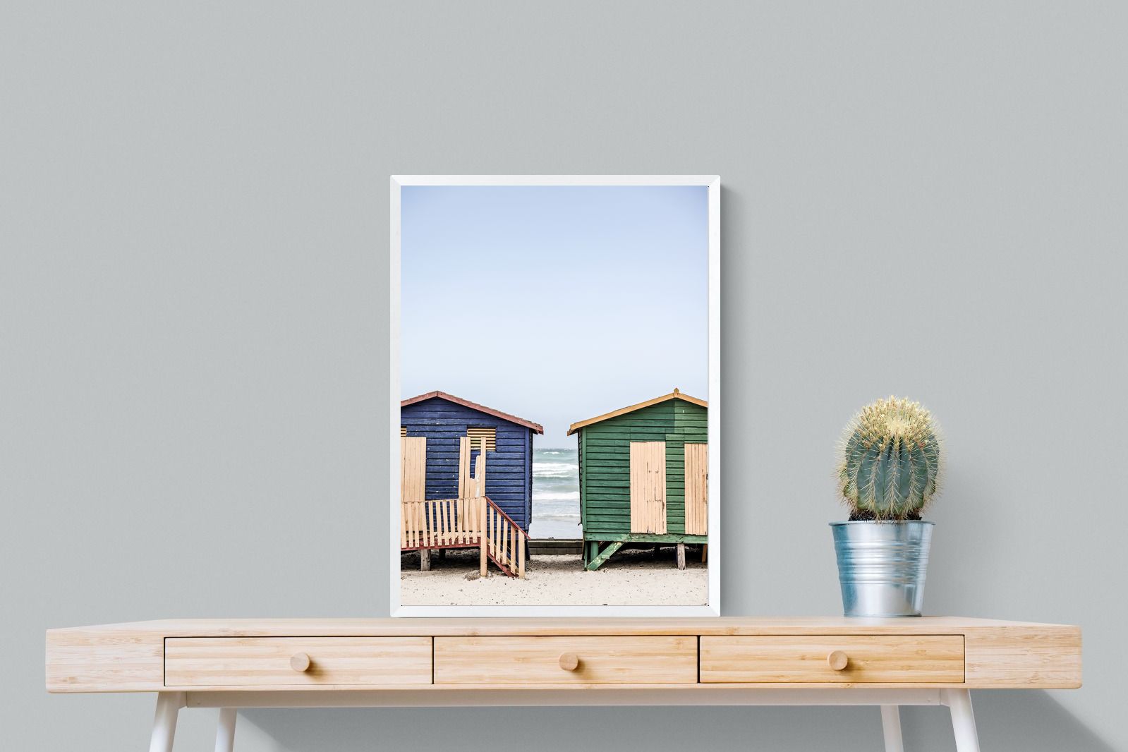 Pixalot Blue & Green Beach Huts