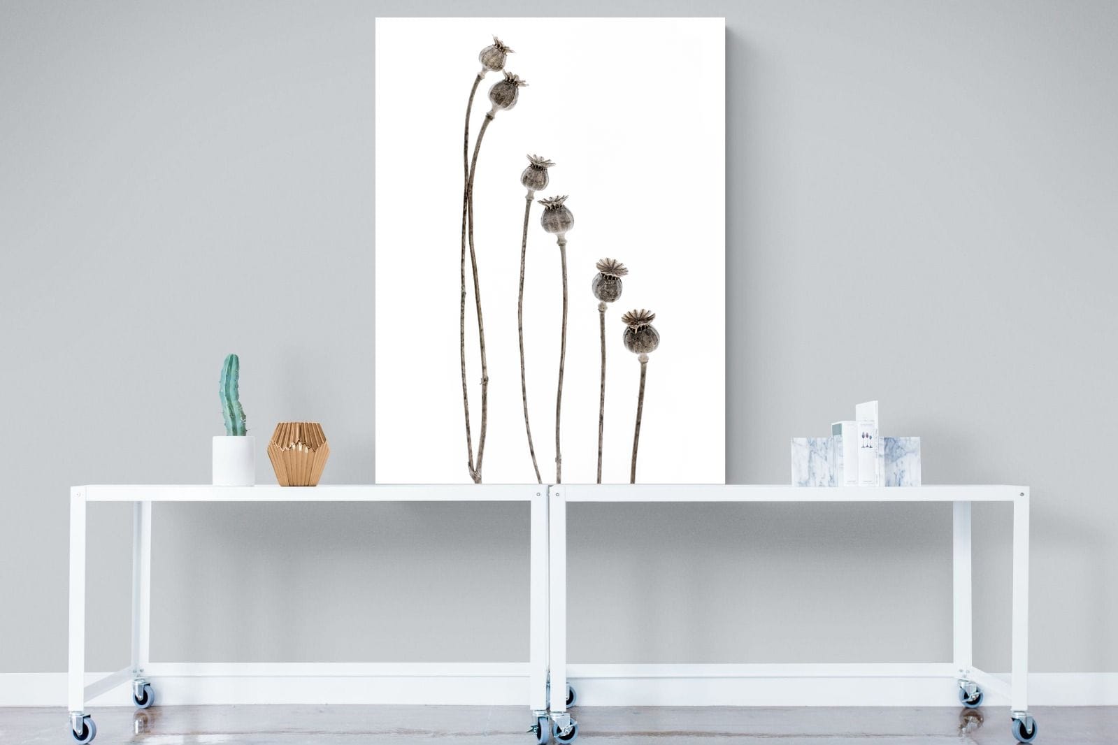 Poppy Pods-Wall_Art-90 x 120cm-Mounted Canvas-No Frame-Pixalot