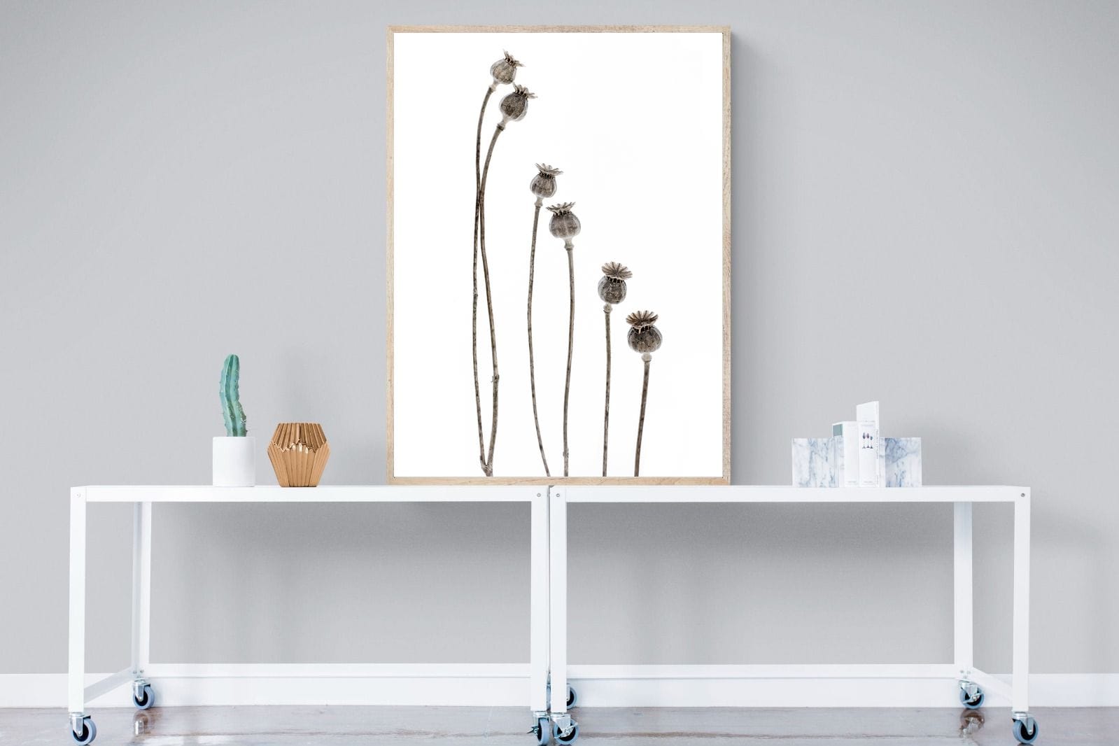 Poppy Pods-Wall_Art-90 x 120cm-Mounted Canvas-Wood-Pixalot