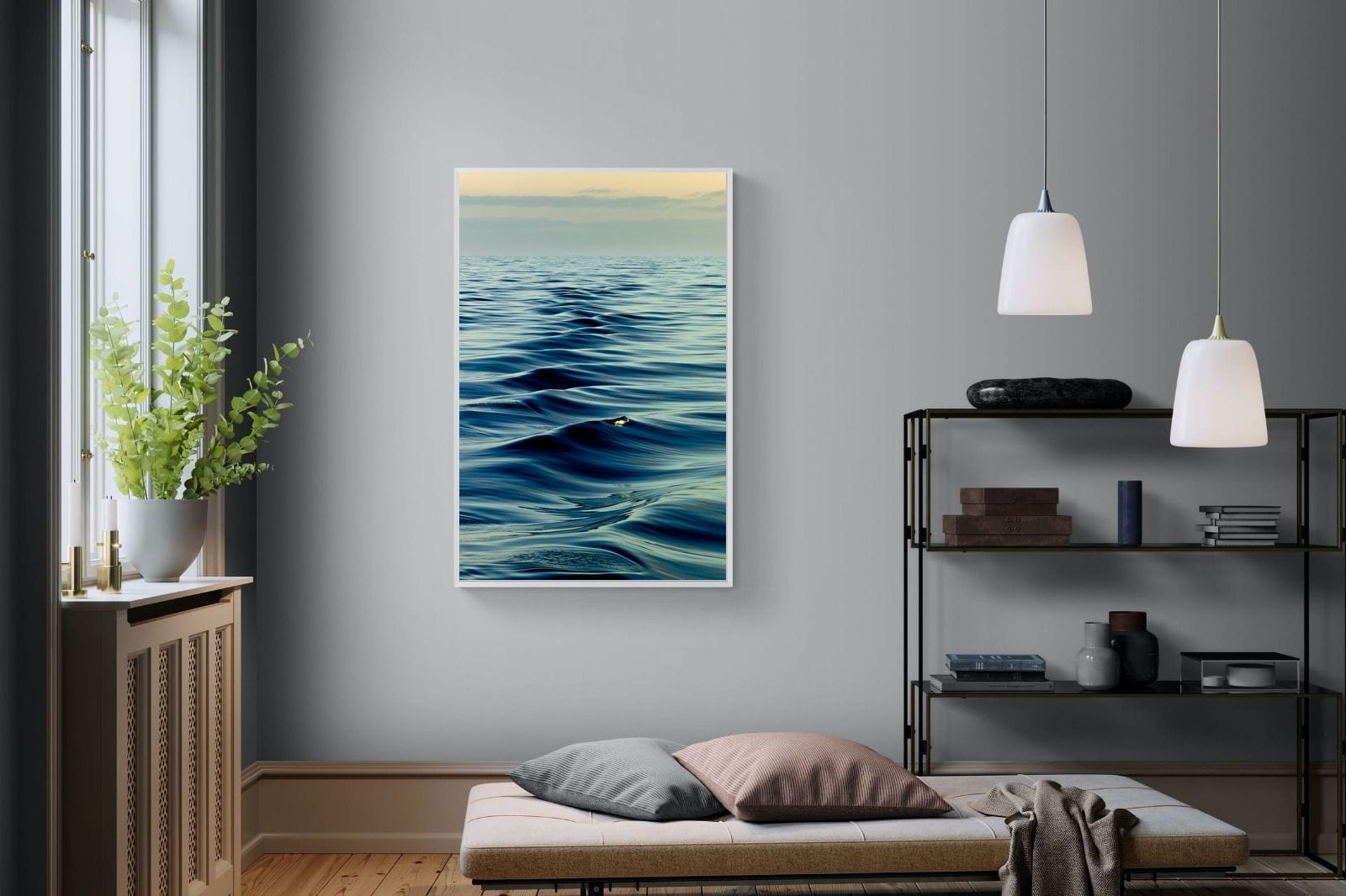 Ripples-Wall_Art-100 x 150cm-Mounted Canvas-White-Pixalot